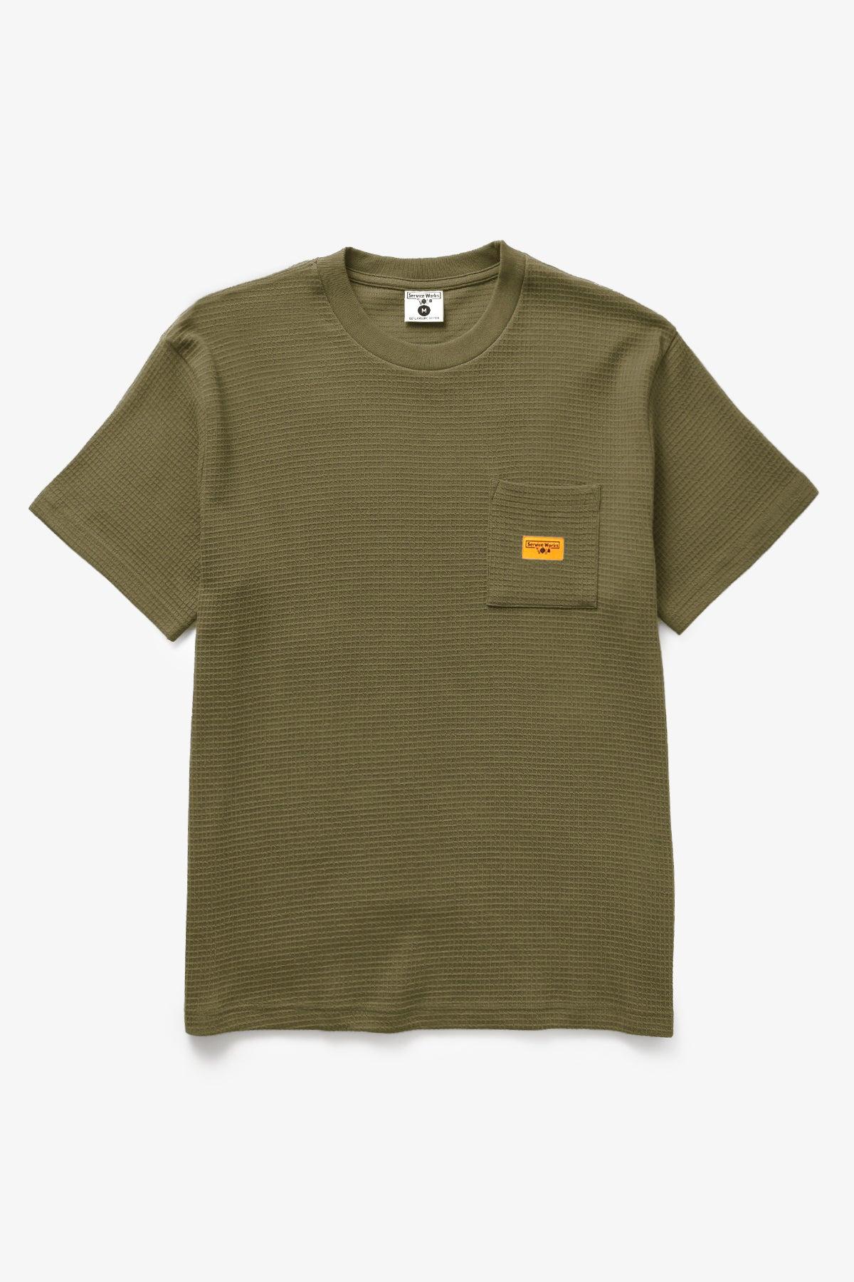 Waffle Pocket Tee - Olive Product Image