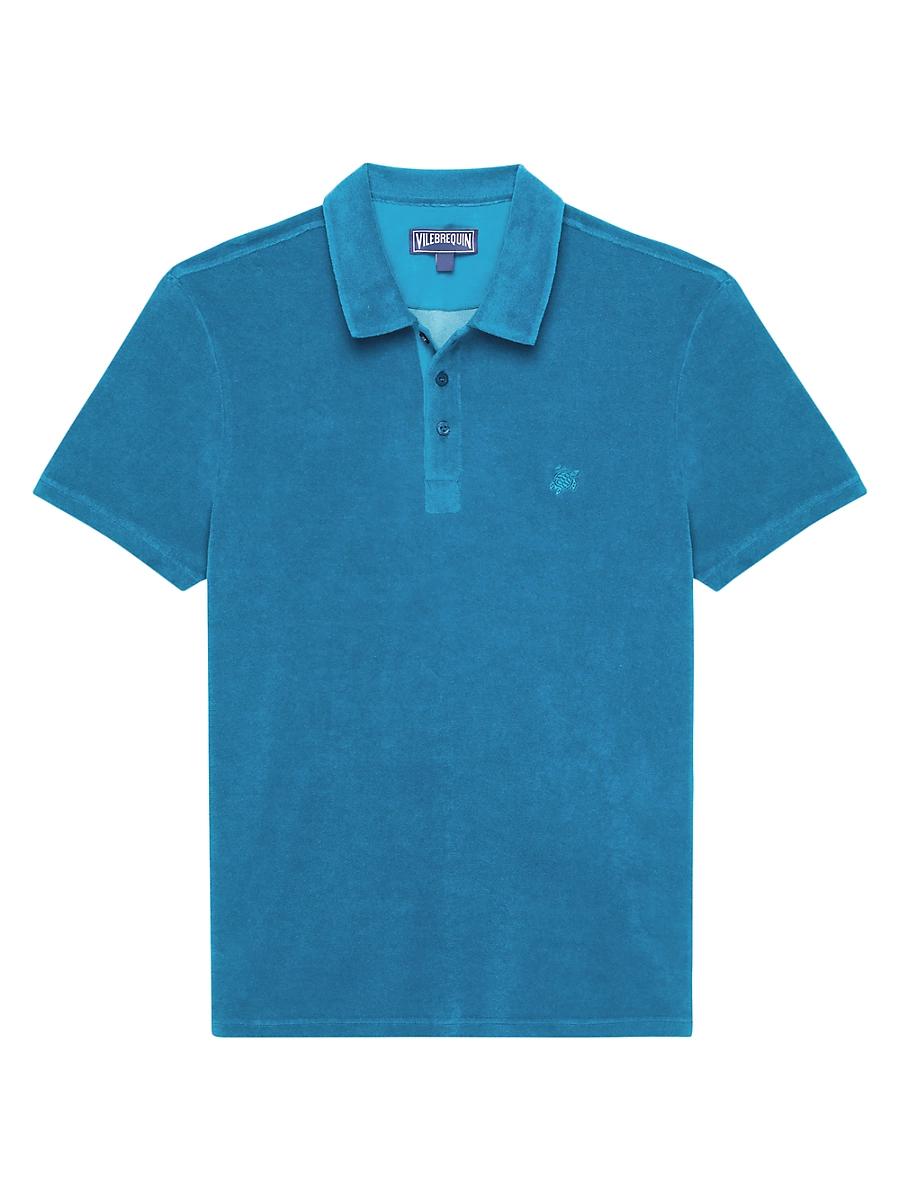 Mens Terry Cloth Polo Shirt Product Image