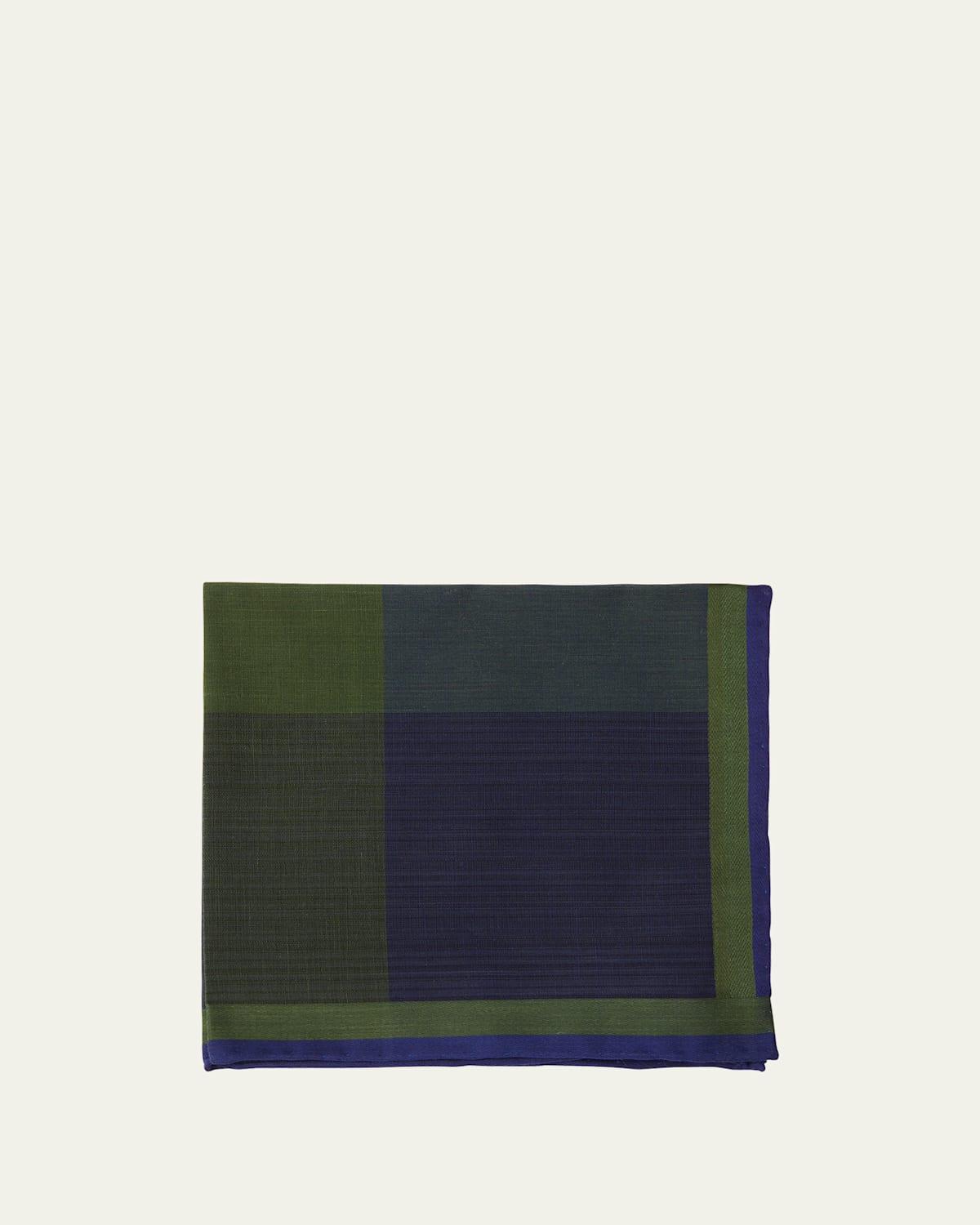 Mens Bicolor Tartan Check Handkerchief Product Image
