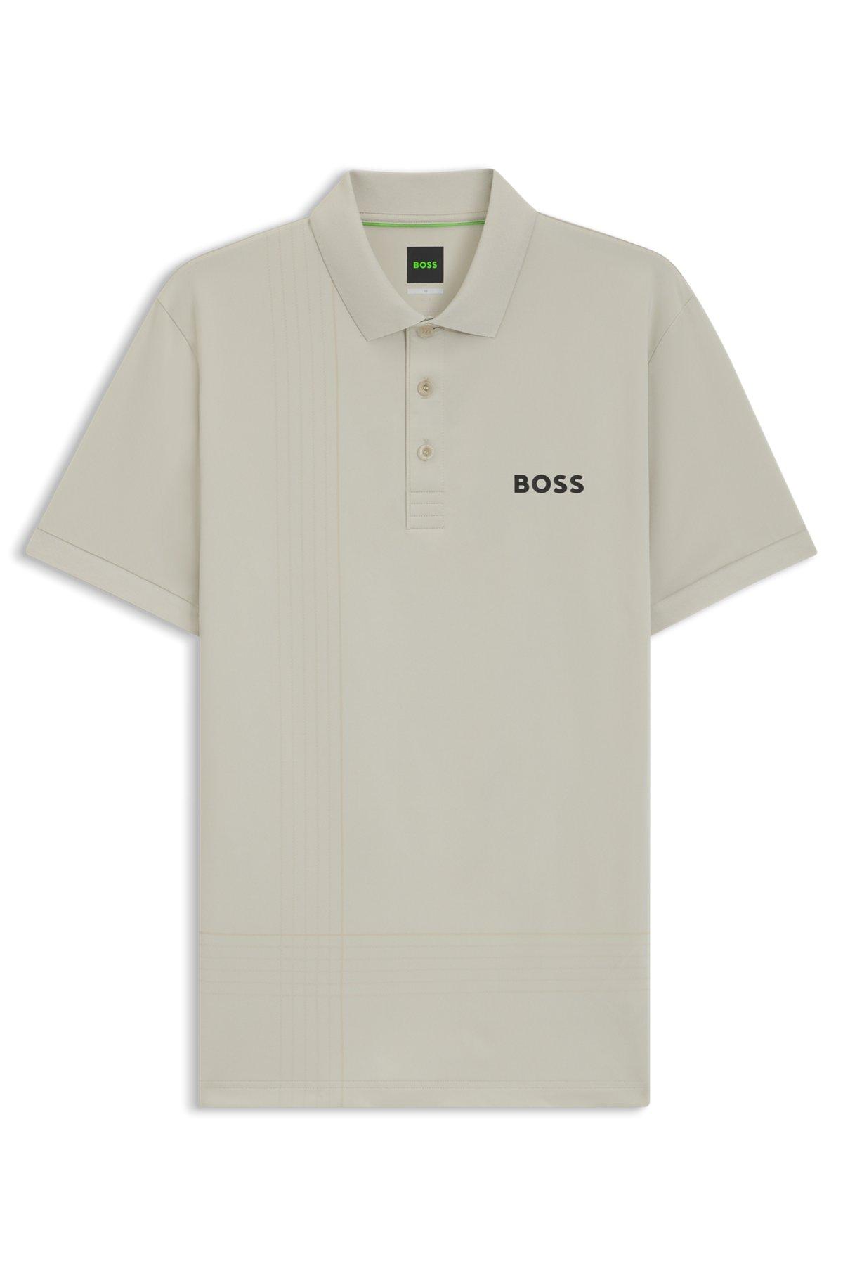 Active quick-dry polo shirt with check artwork Product Image