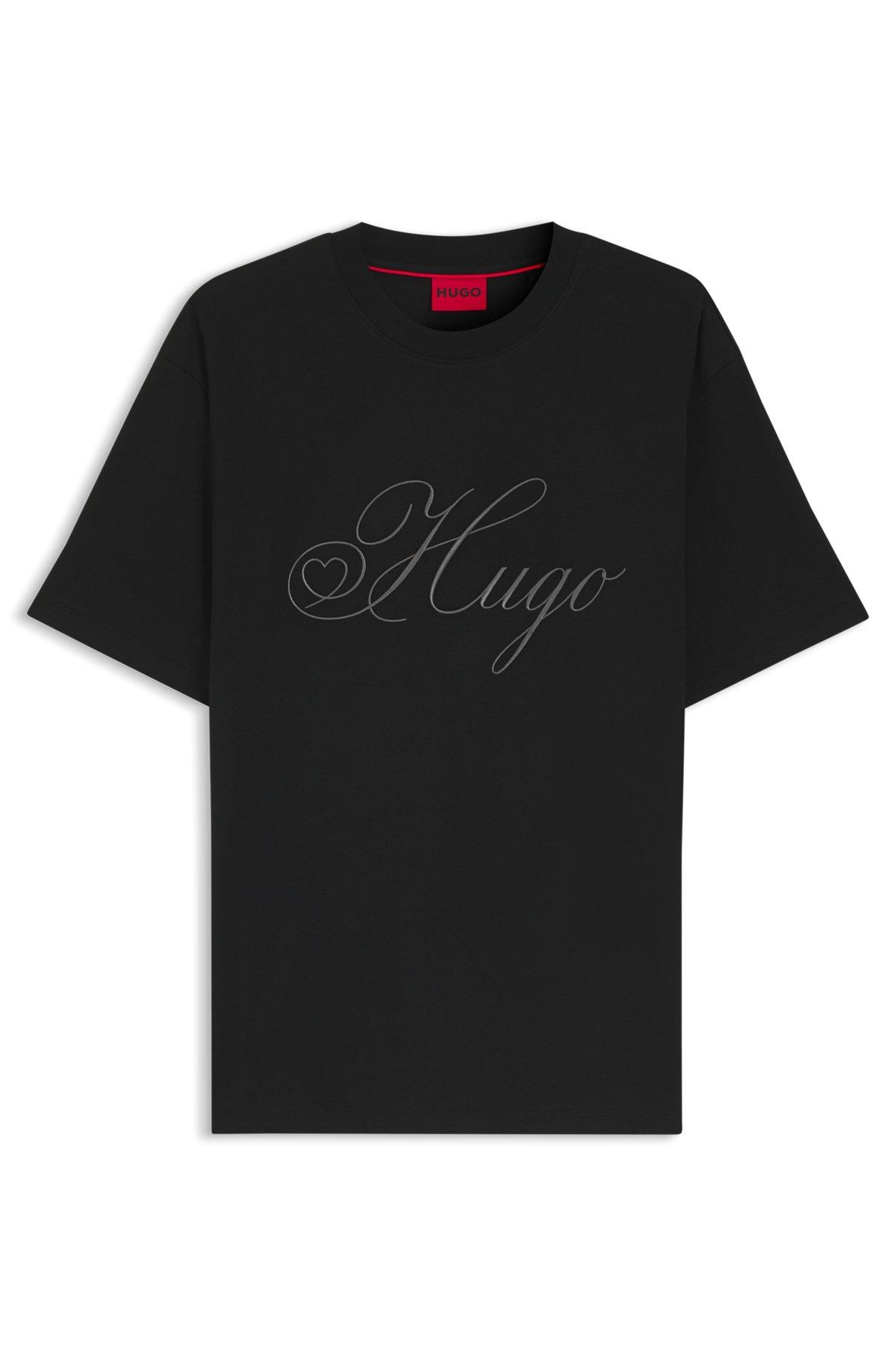 BOSS x ASTON MARTIN mercerized-cotton T-shirt with wing detail Product Image