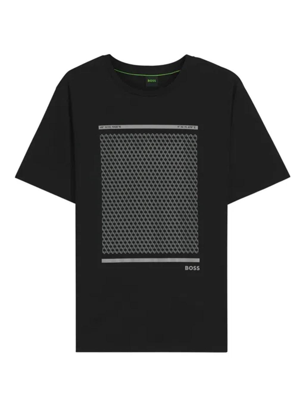 HUGO BOSS T-shirt Mit Grafischem Print In Black Product Image