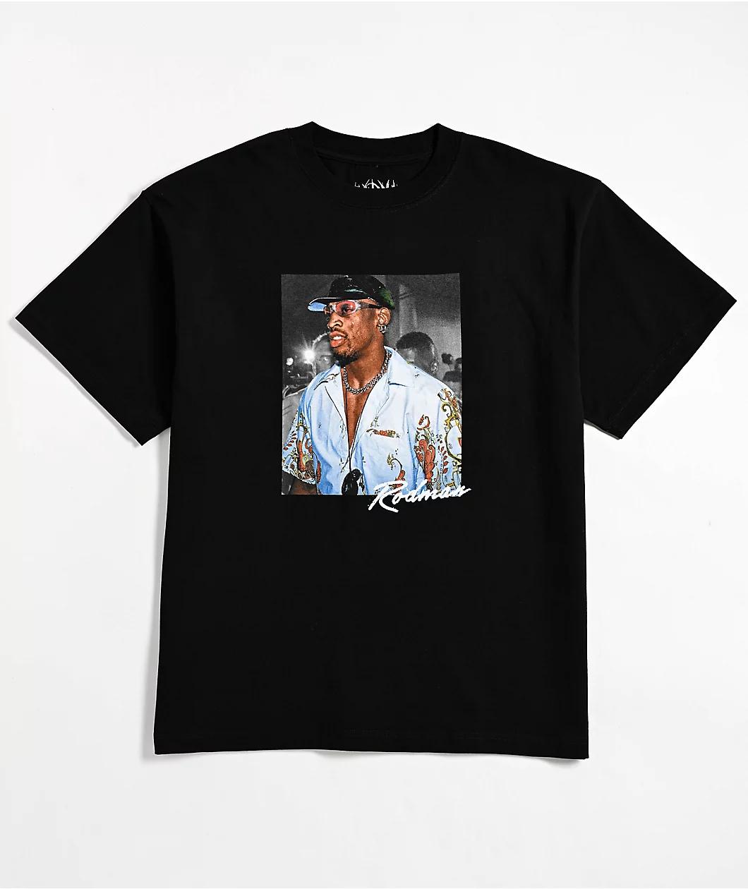 Rodman Apparel Signature Photo Black T-Shirt Product Image
