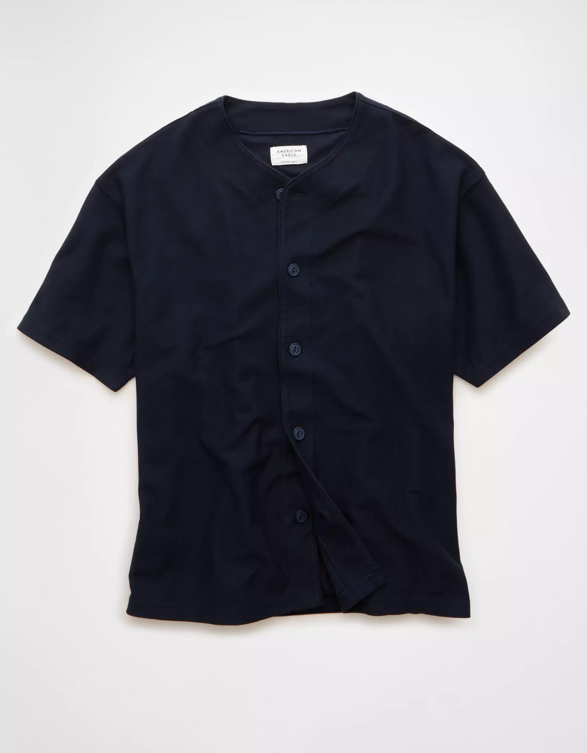 AE Button-Up Baseball T-Shirt Product Image