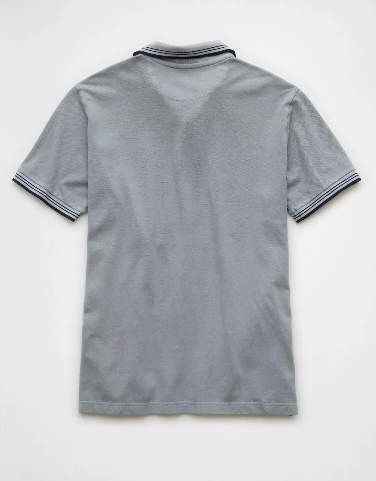 AE Stretch Pique Tipped Polo Shirt Product Image