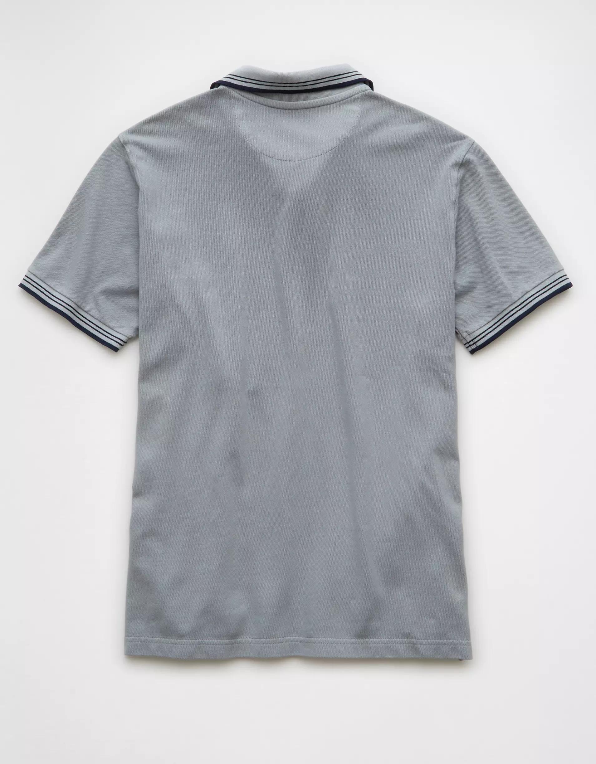 AE Stretch Pique Tipped Polo Shirt Product Image