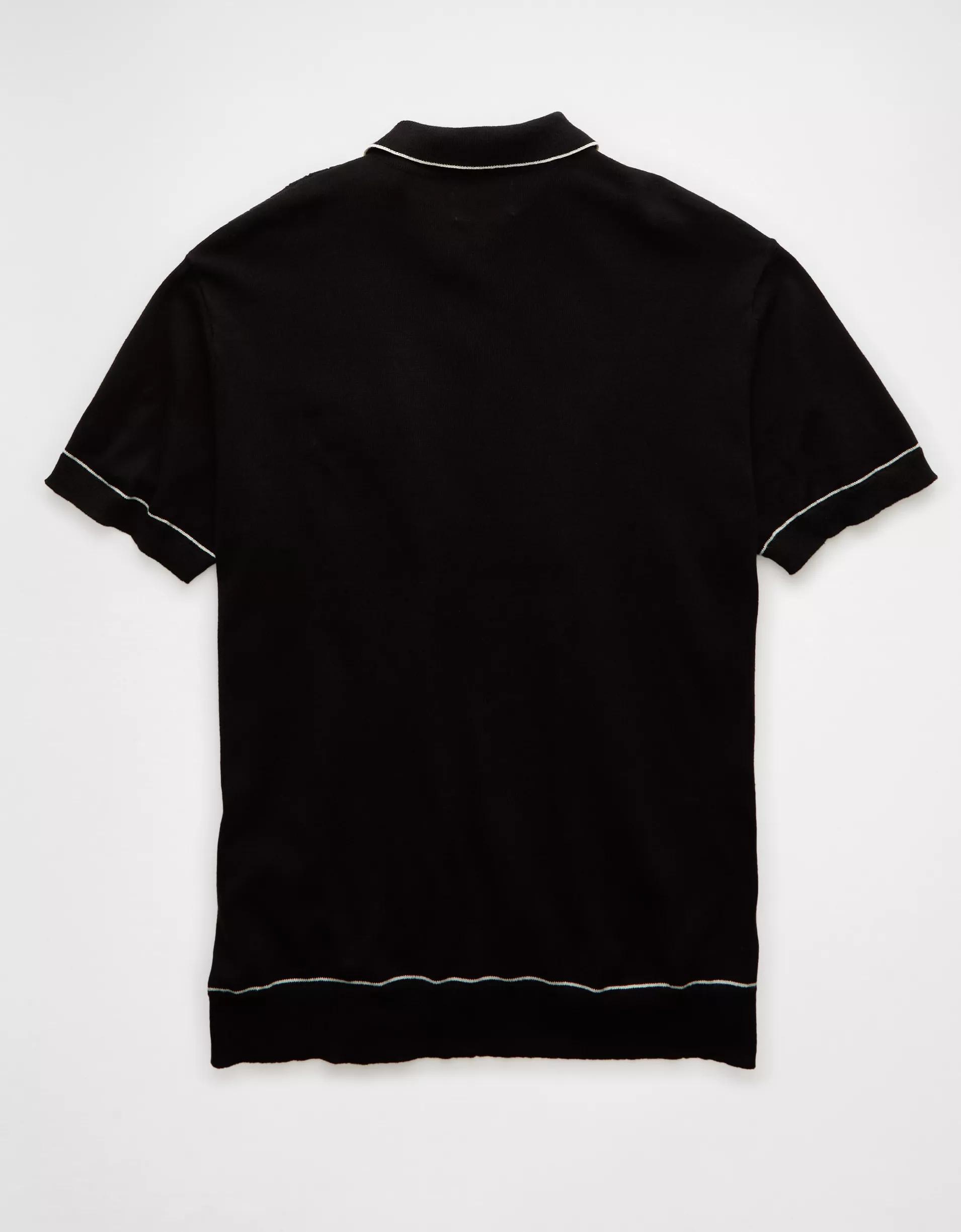 AE Weekend Tipped Sweater Polo Shirt Product Image