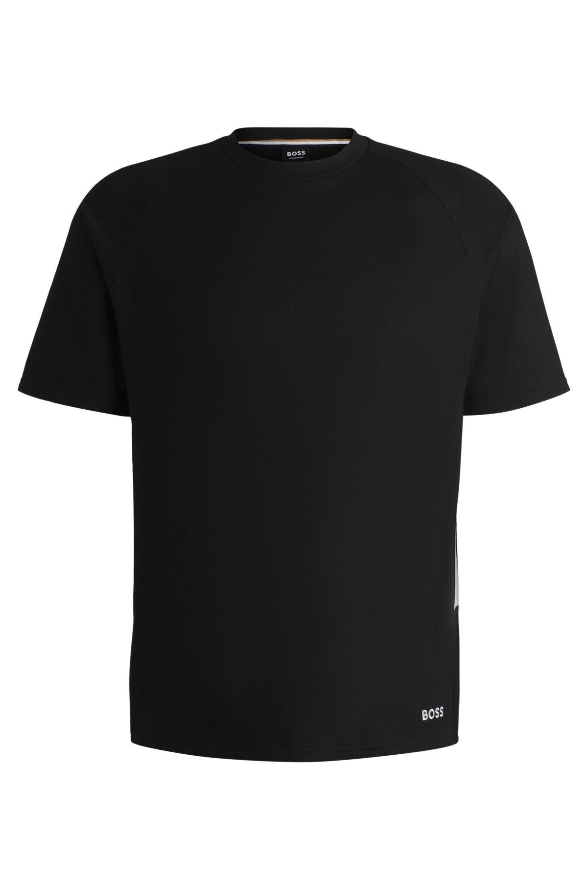 Cotton-terry T-shirt with contrast side panels Product Image
