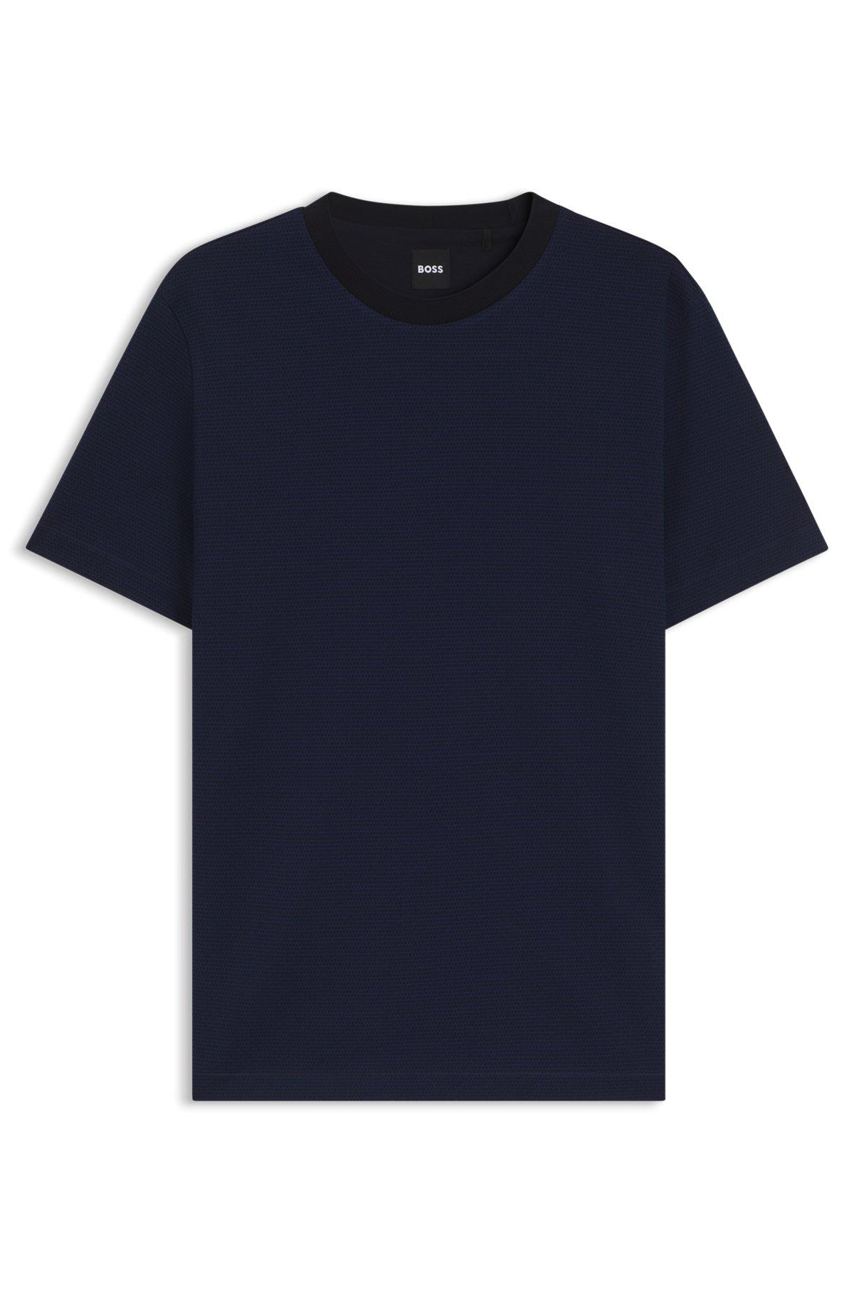 Cotton-jersey T-shirt with logo label Product Image
