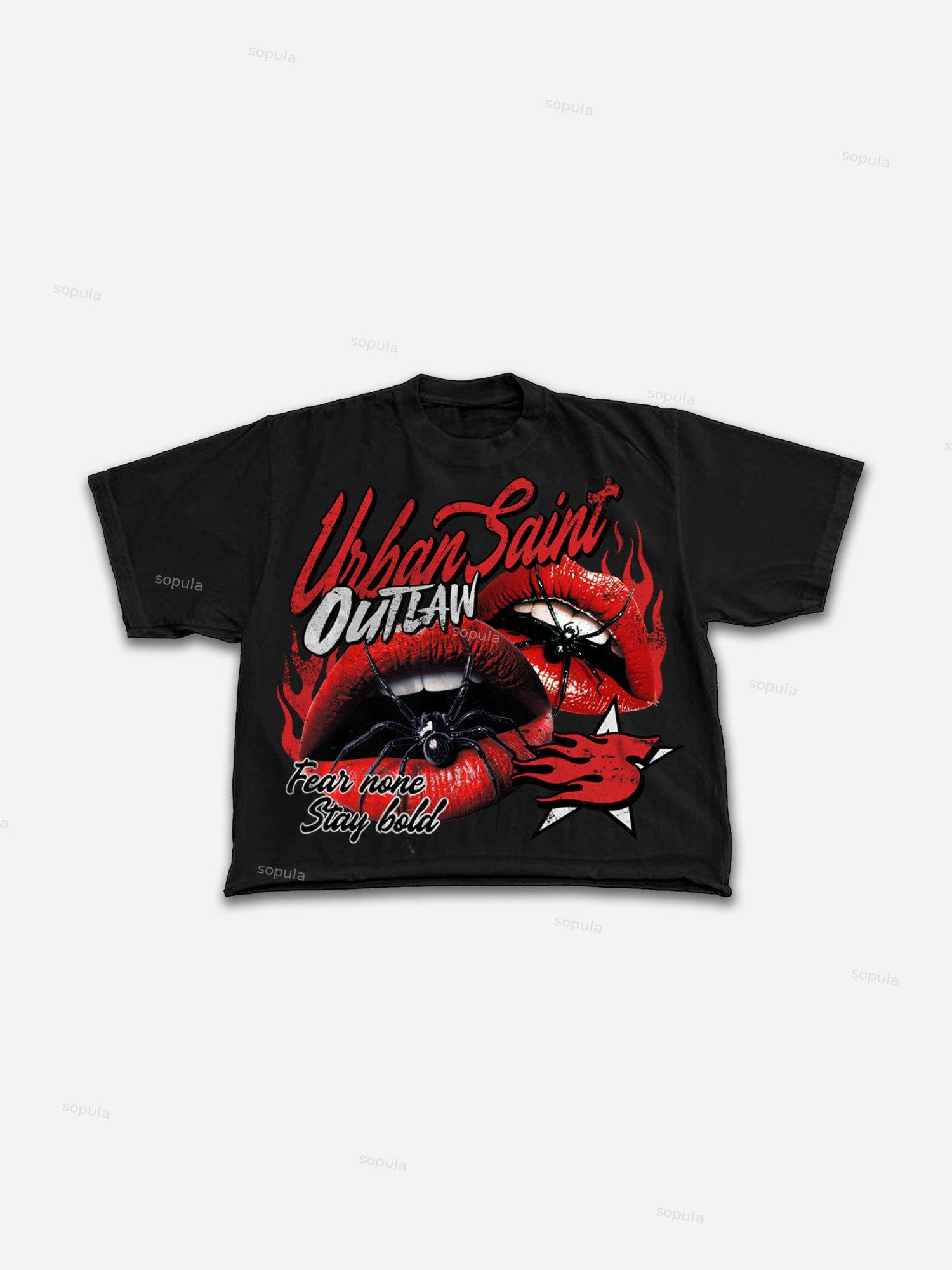 Fly By Choice Records Graphics Print Cotton Casual T-Shirt Product Image