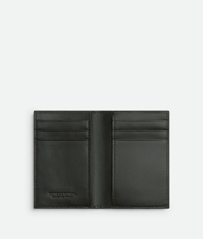 Men's Intrecciato Flap Card Case in Dark green Product Image