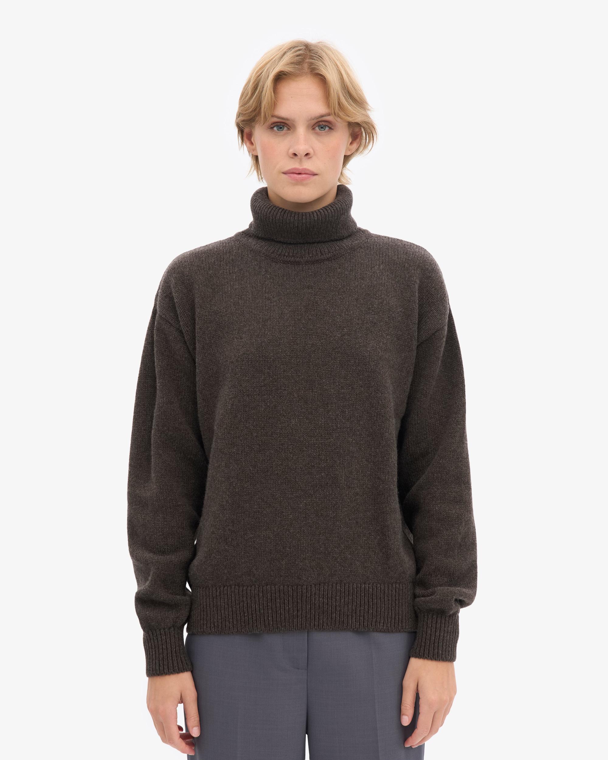 Merino Wool Turtleneck - Marine Blue Product Image
