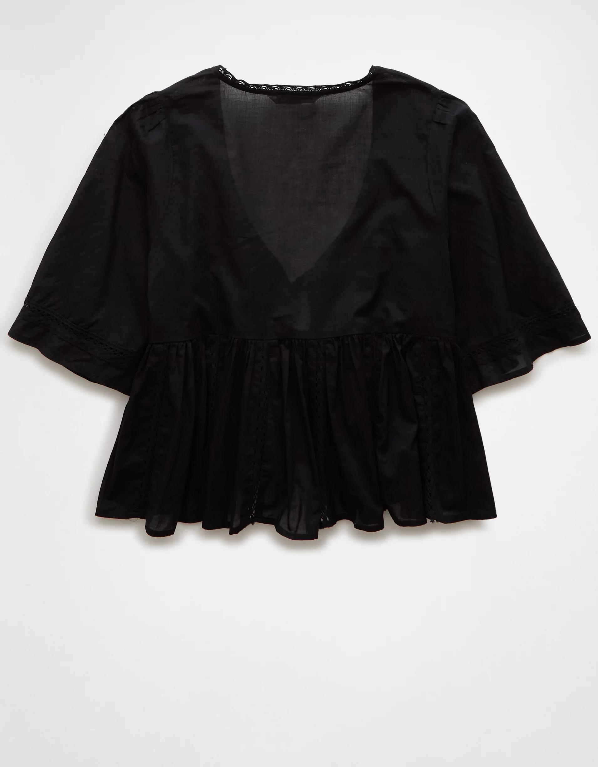 AE Tie Front Bell Flyaway Shirt Product Image