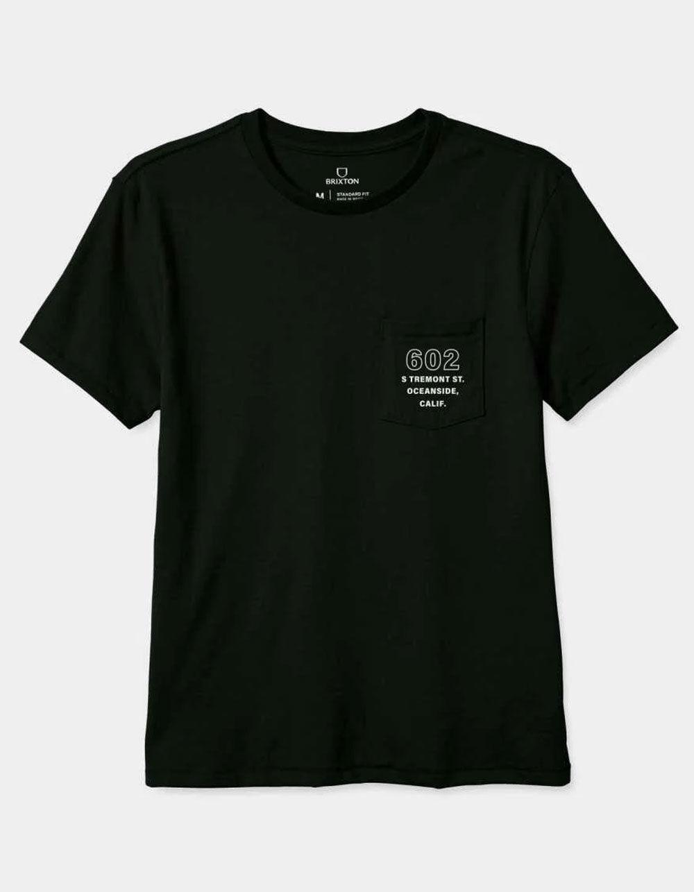BRIXTON Haven Mens Pocket Tee - BLACK Product Image