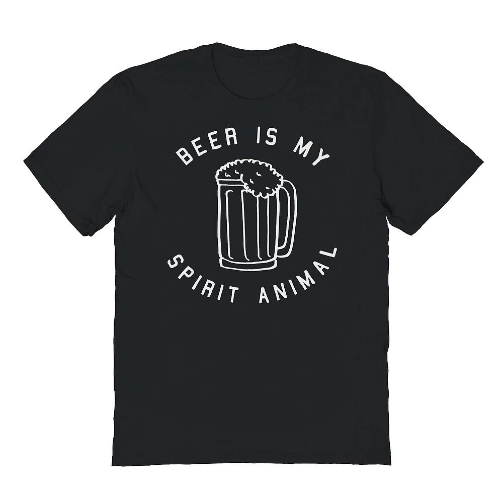 Men's St Patrick's Day Beer Is My Spirit Animal Graphic Tee, Size: XXL, Black Product Image