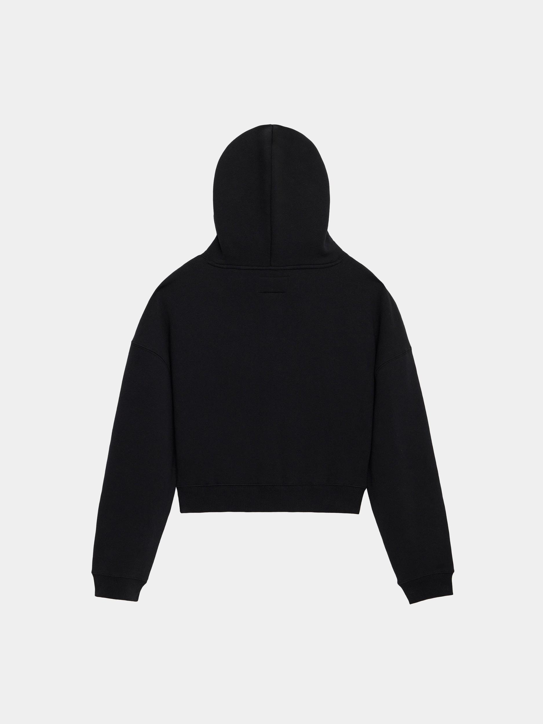 ESSENTIAL CROPPED HOODIE WOMENS - BLACK / XL Product Image
