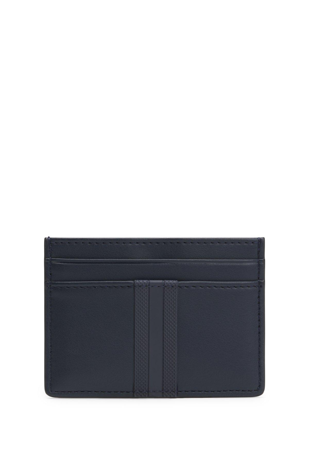 Faux-leather card holder with textured trim Product Image