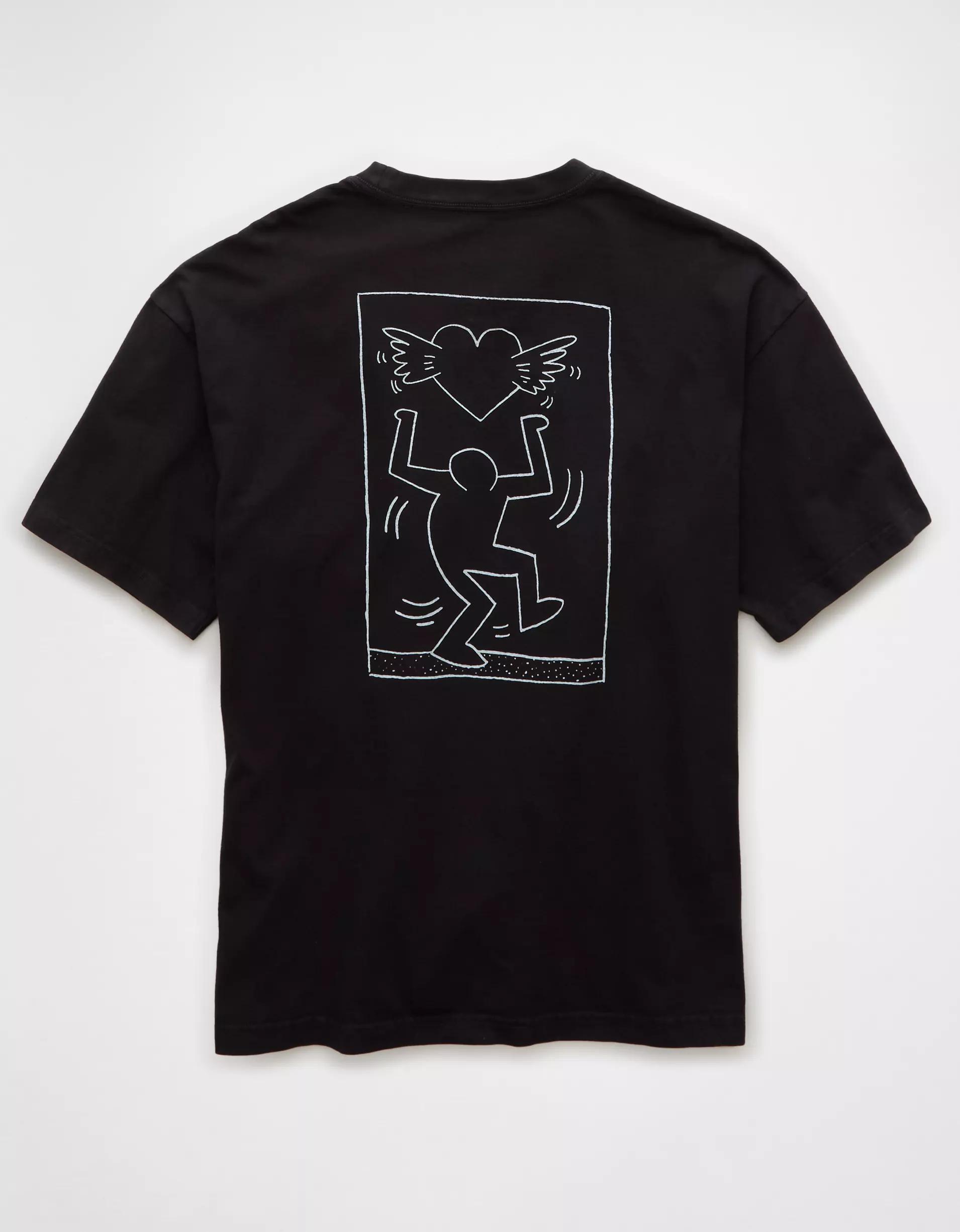 AE Boxy Keith Haring Graphic T-Shirt Product Image