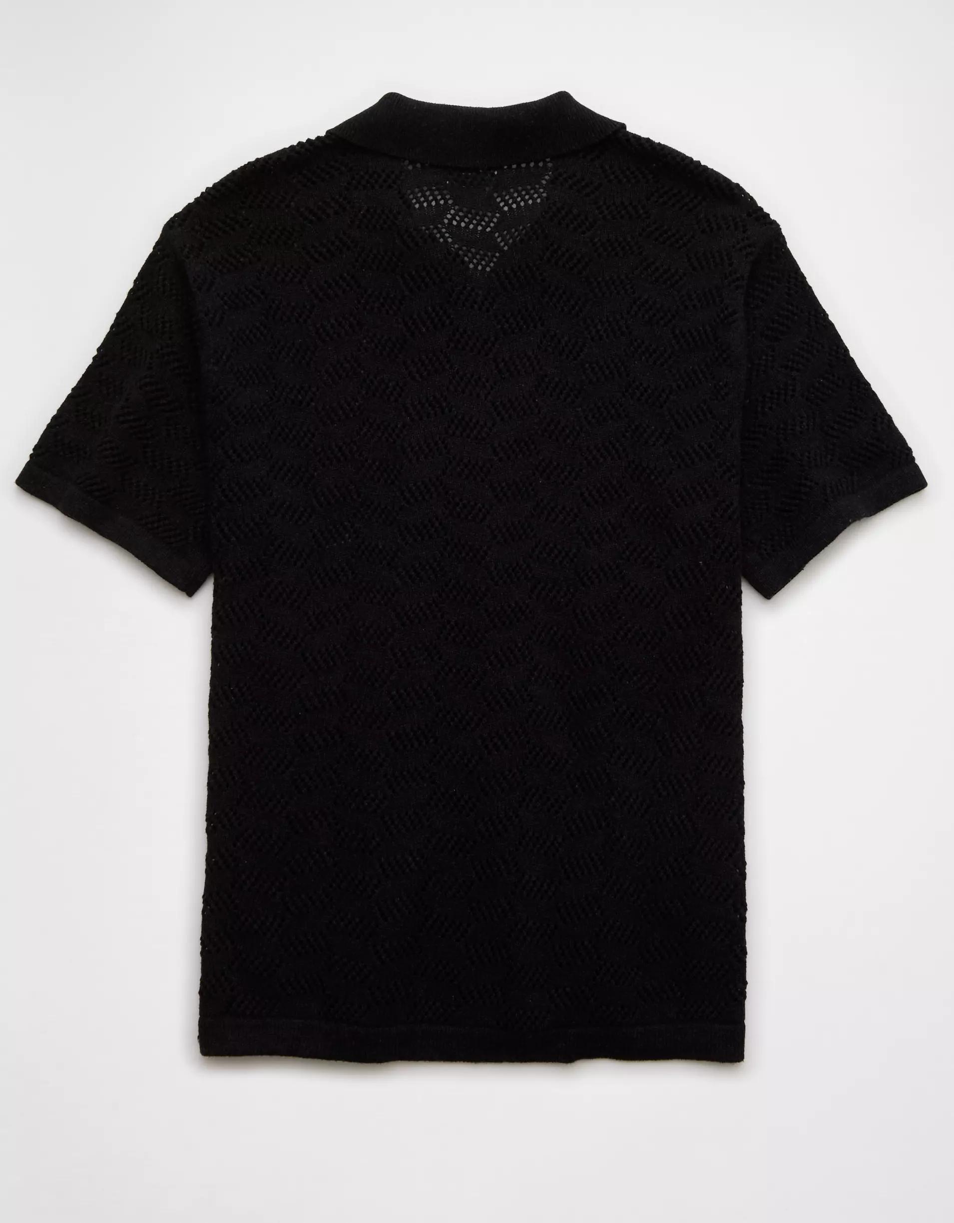 AE Weekend Textured Sweater Polo Shirt Product Image