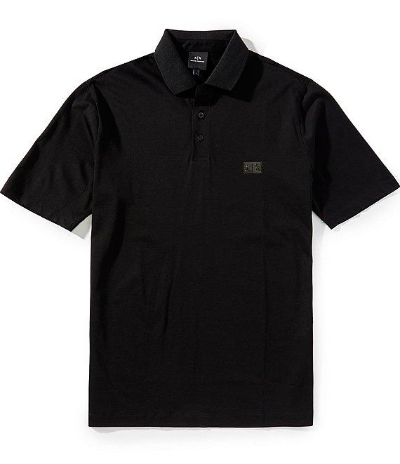 Armani Exchange PU Box Chest Logo Short Sleeve Polo Shirt Product Image