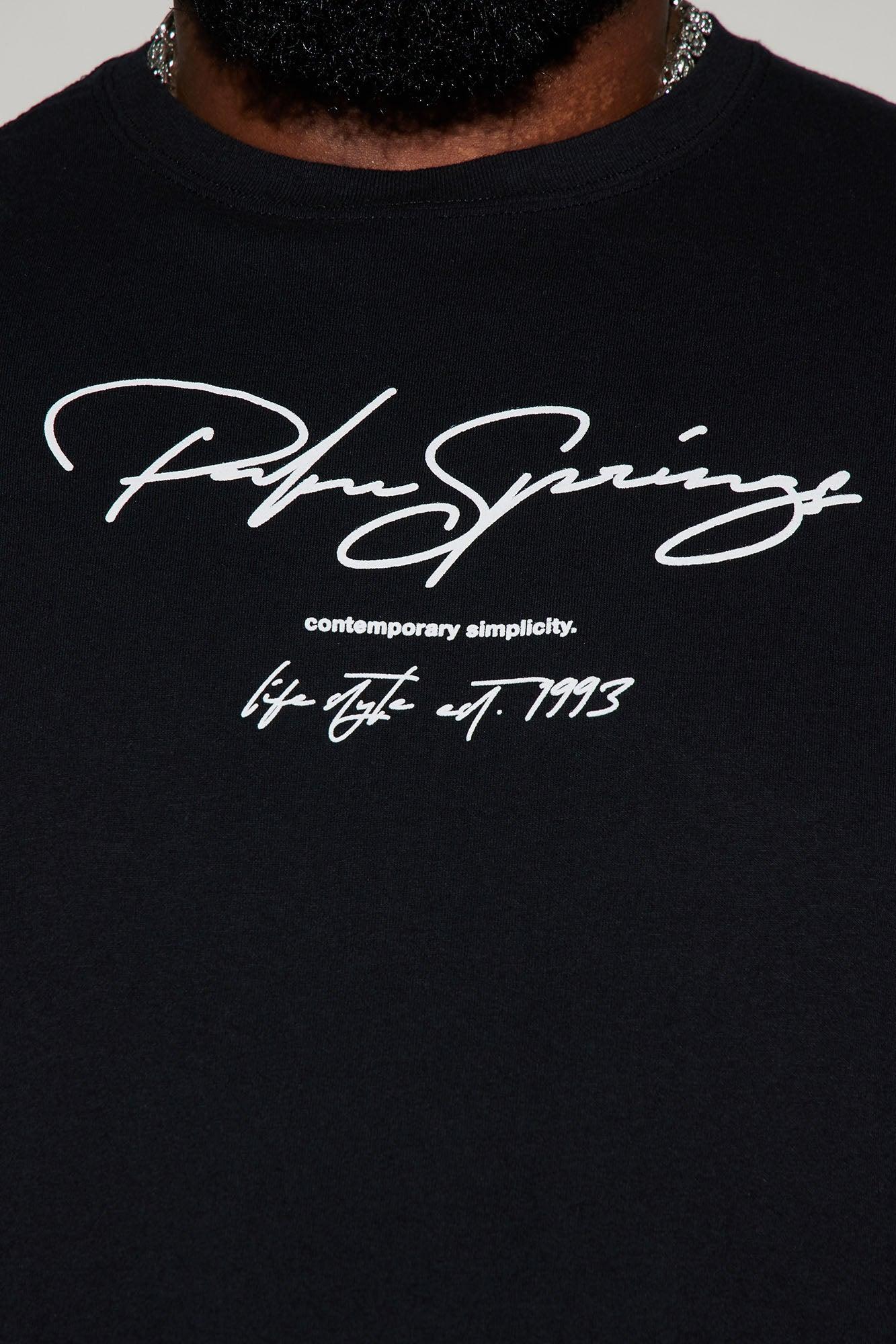 Palm Springs Vibes Short Sleeve Tee - Black Product Image