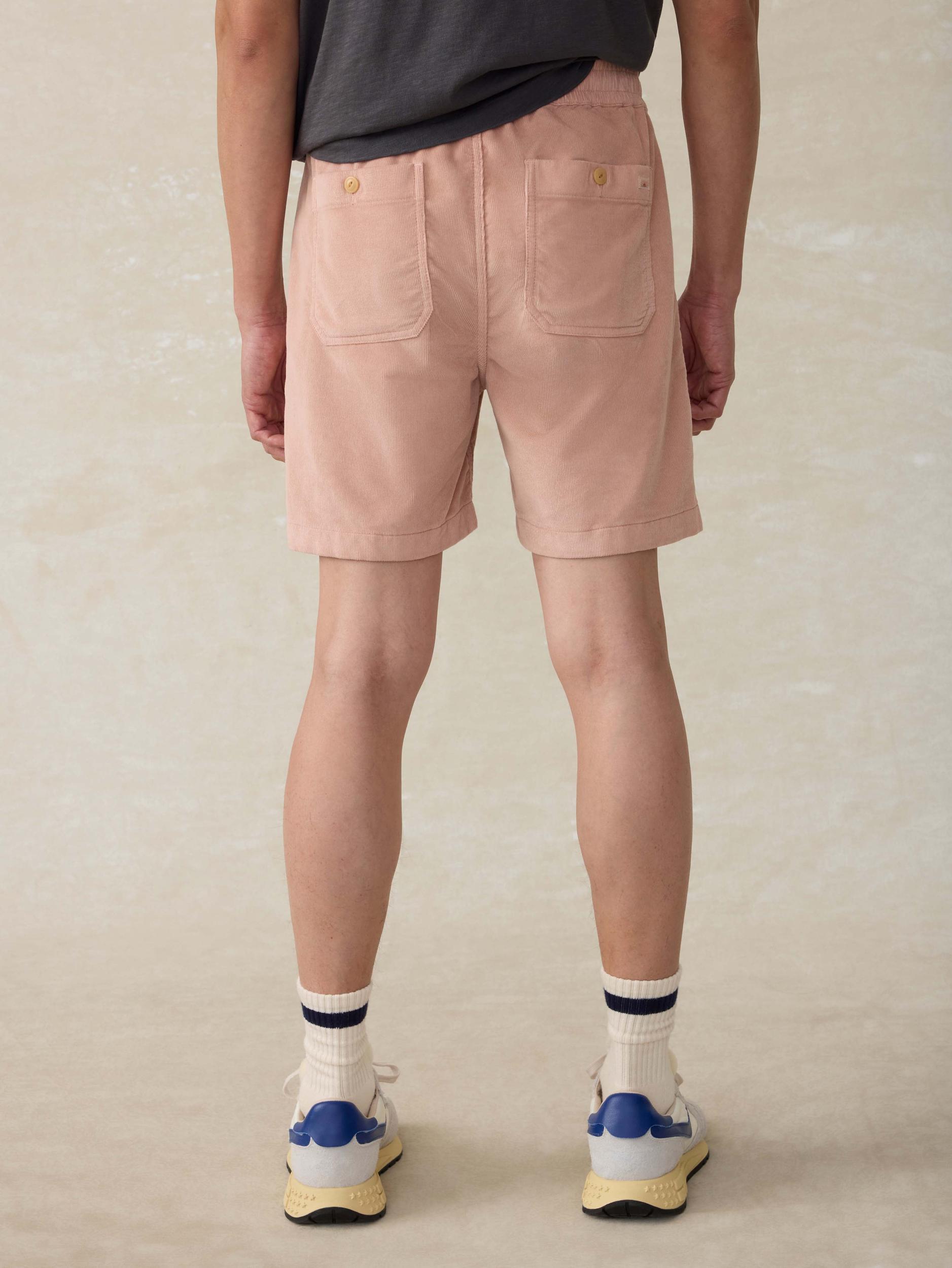 Corduroy Drawstring Utility Short - Coral Dawn Male Product Image