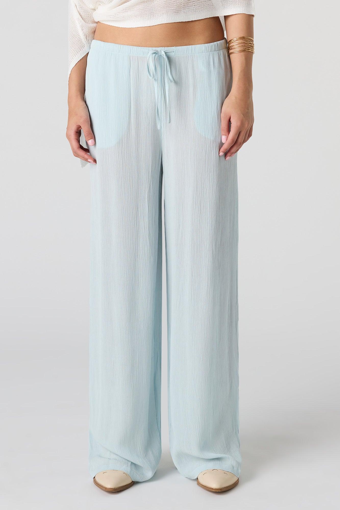 Flowy Wide Leg Drawstring Pant Female Product Image
