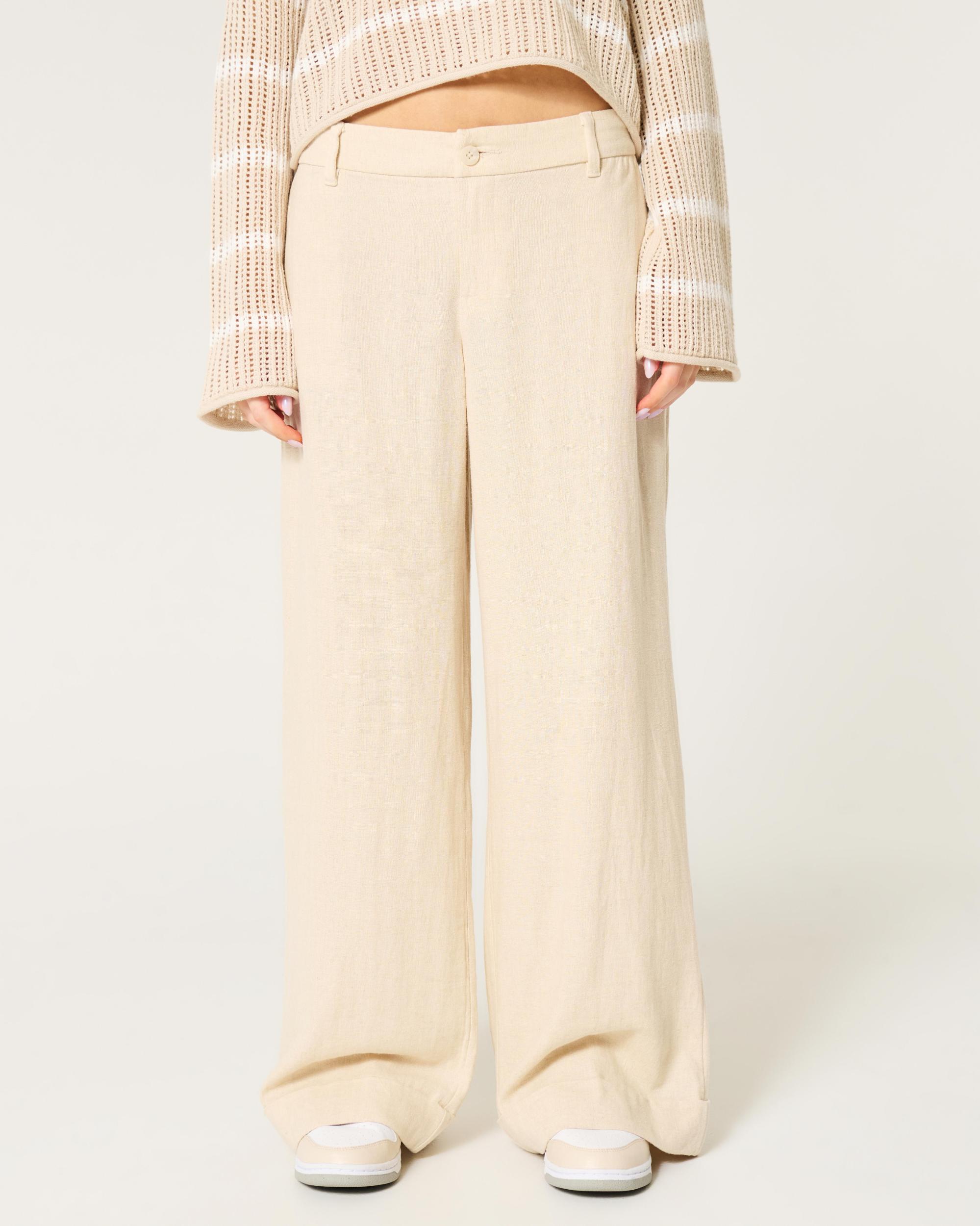 Low-Rise Wide-Leg Pants Product Image