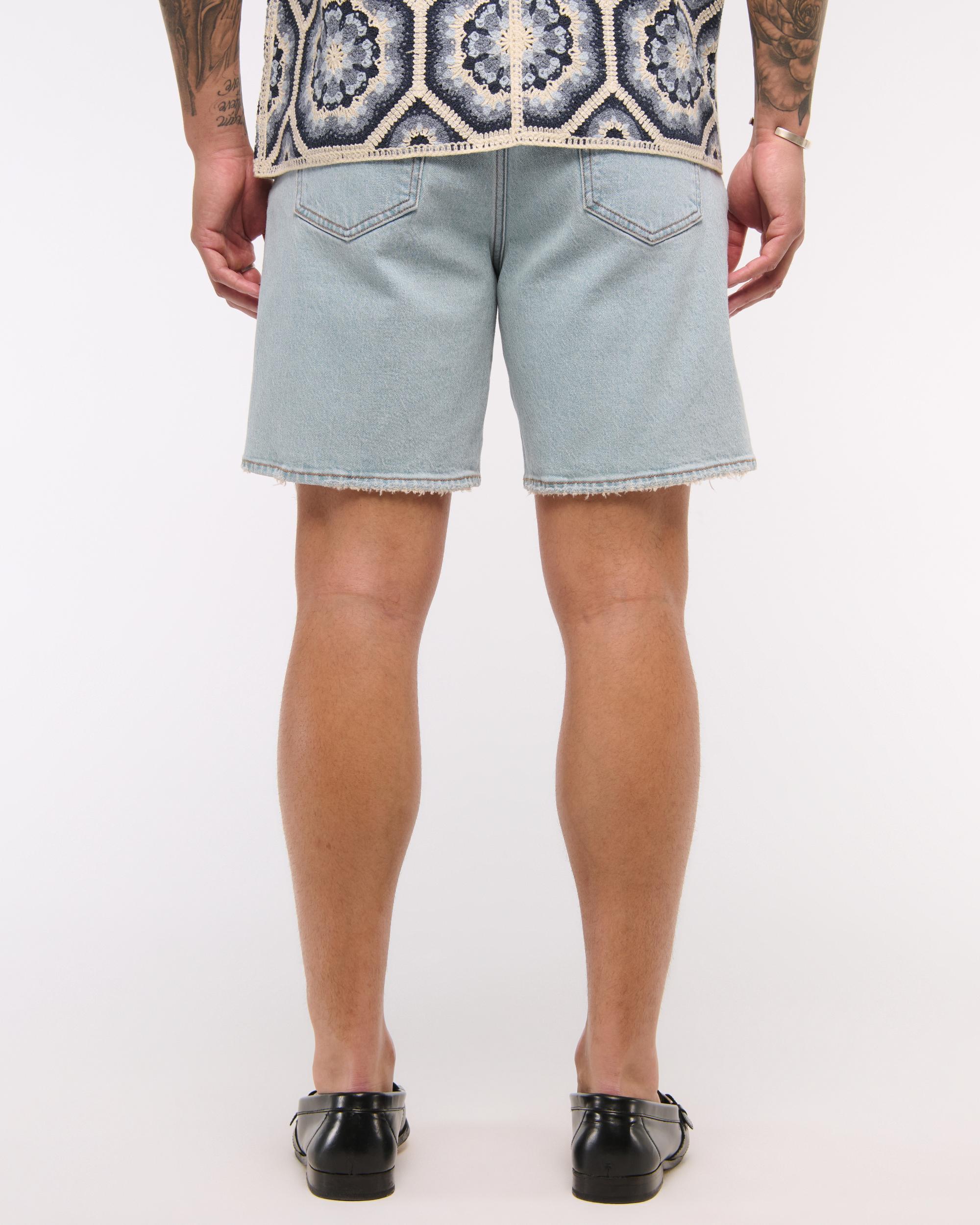 Athletic Loose Denim Short Product Image