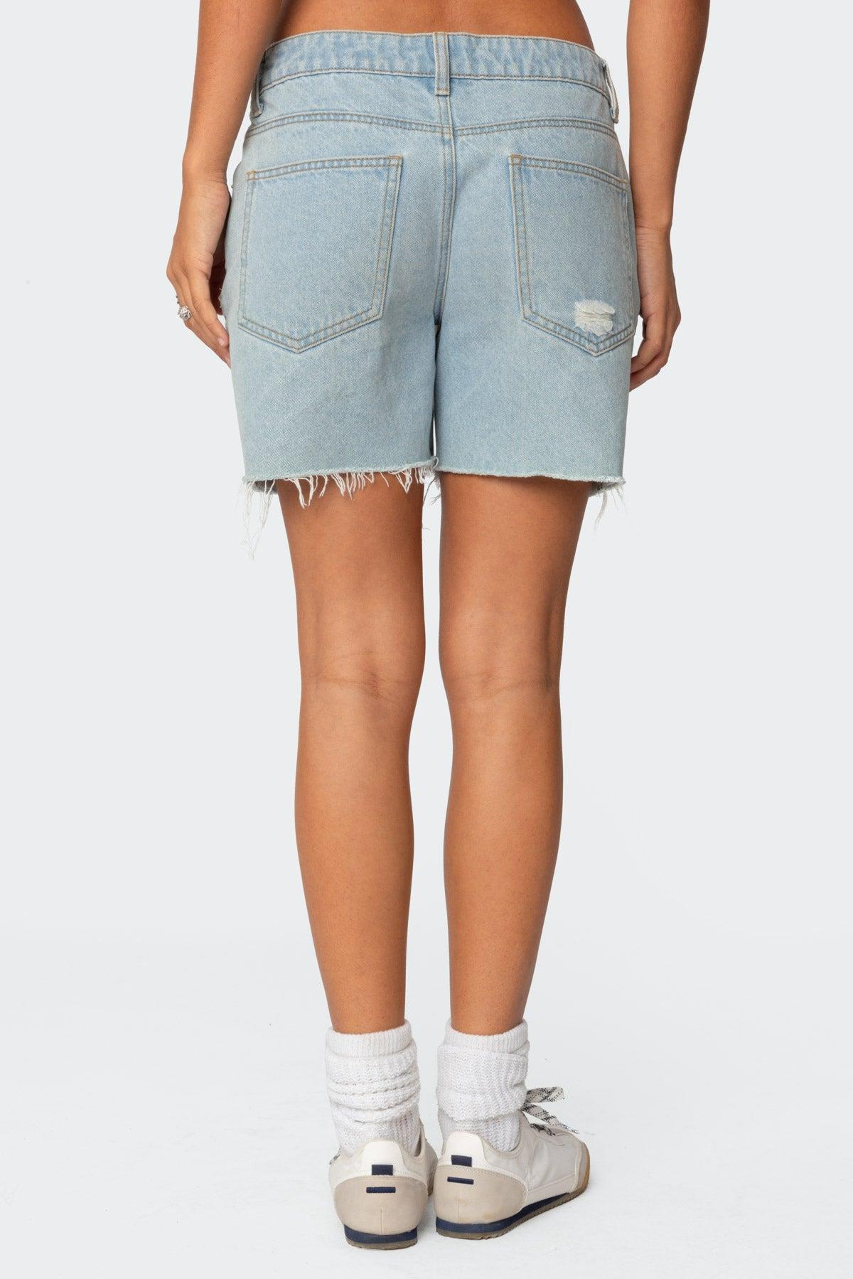 Tomboy Low Rise Denim Shorts Product Image