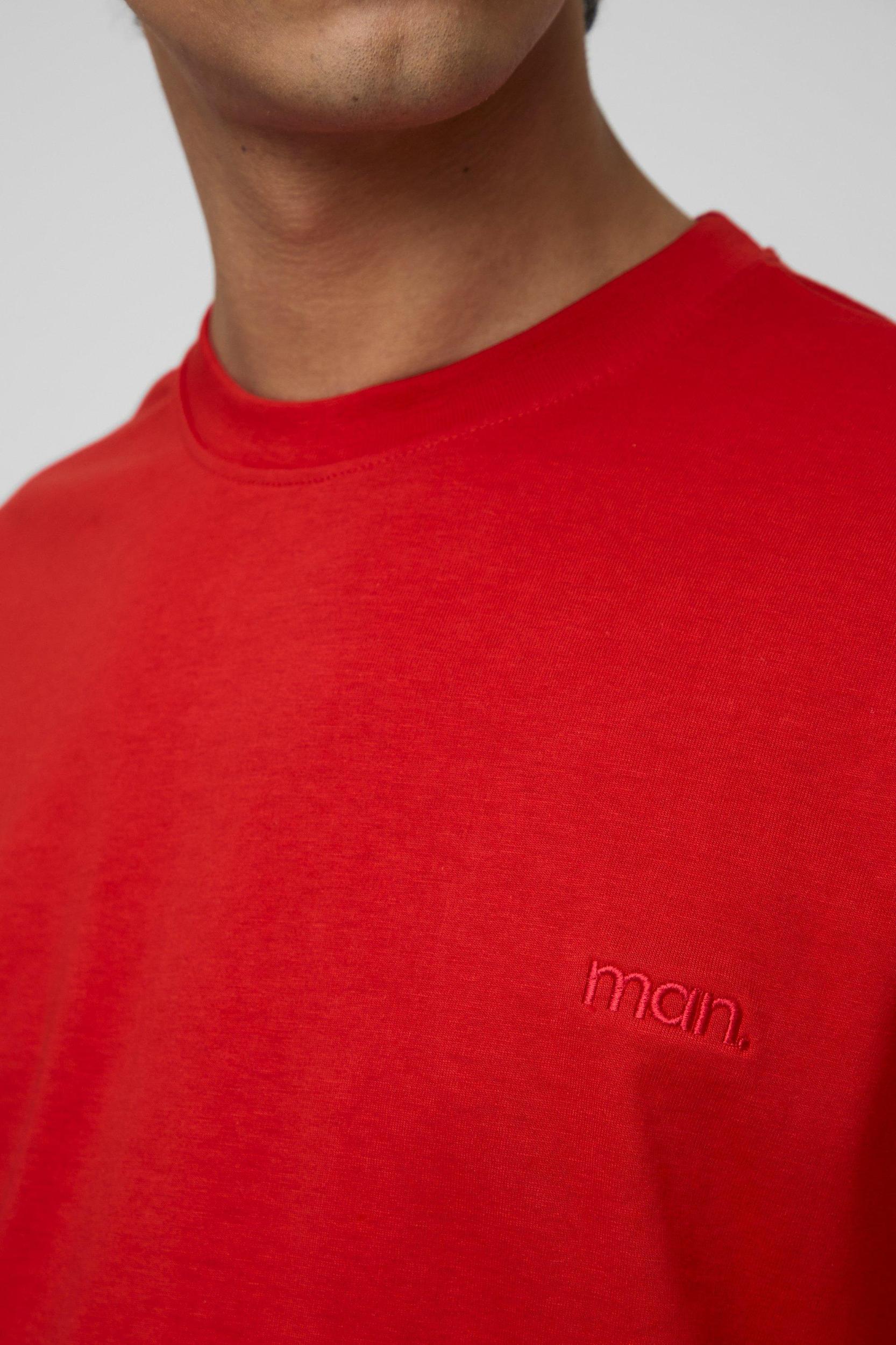 MAN. Oversized Boxy Extended Neck T-Shirt | boohooMAN USA Product Image