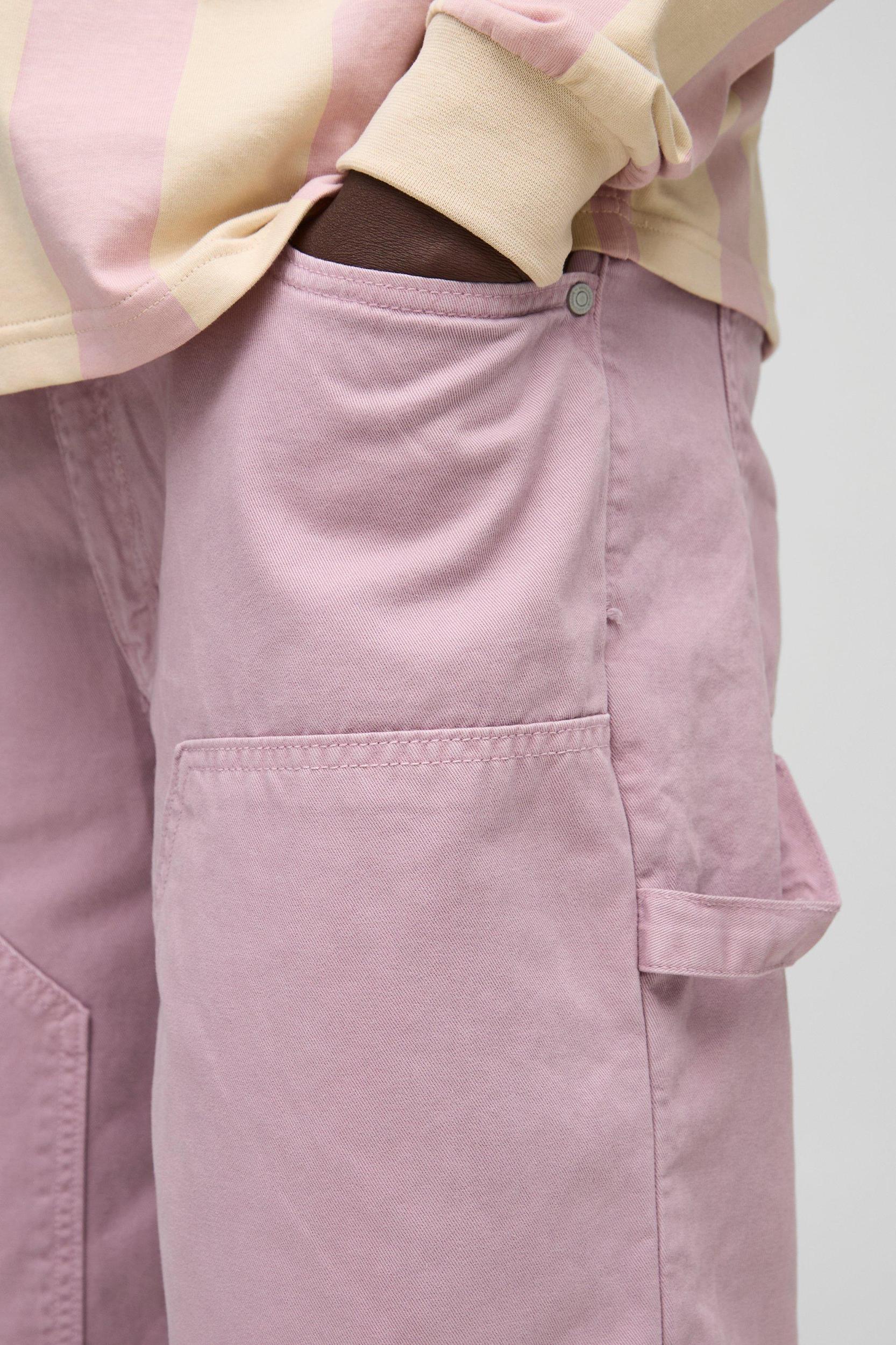 Relaxed Long Length Overdye Carpenter Shorts | boohooMAN USA Product Image