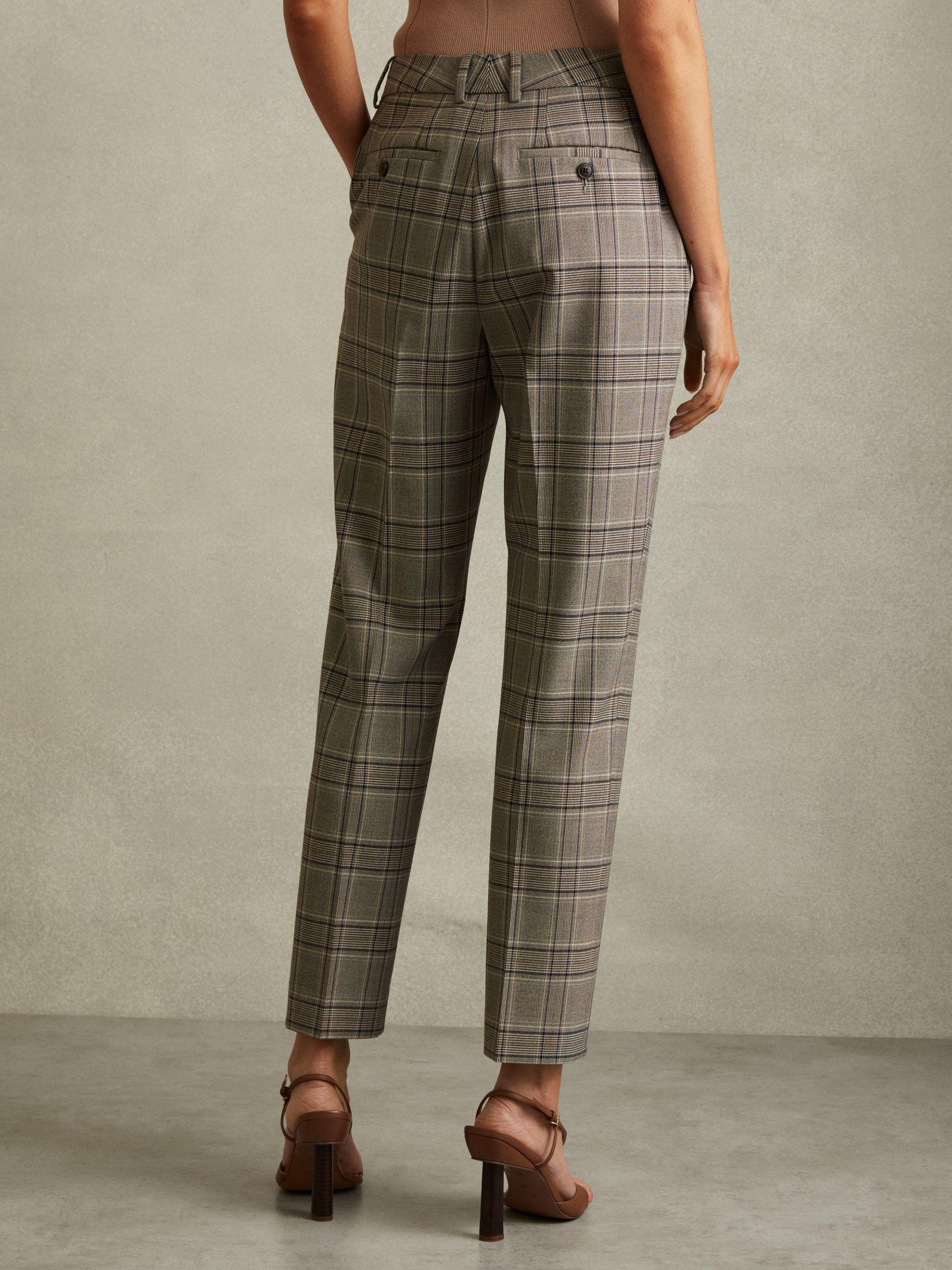 Checked Slim Fit Suit Trousers in Grey Check Product Image