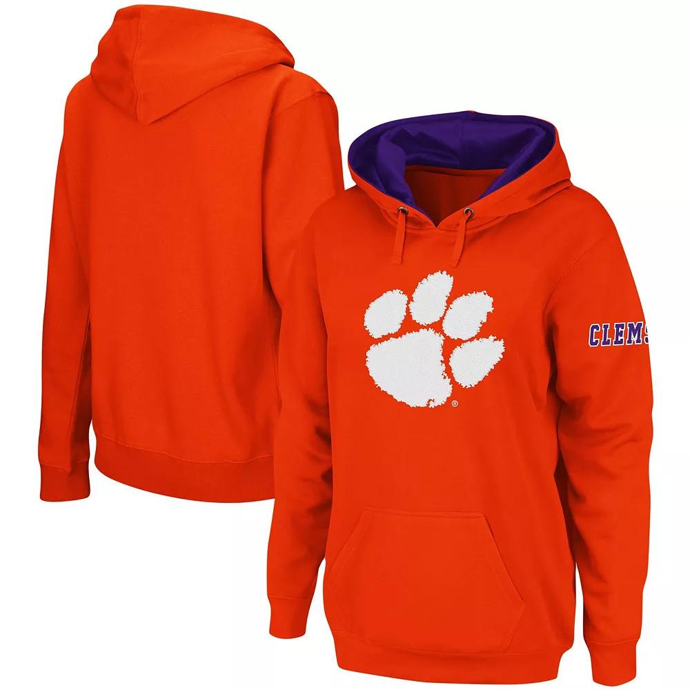 Women's Orange Clemson Tigers Big Logo Pullover Sweatshirt, Size: 2XL Product Image