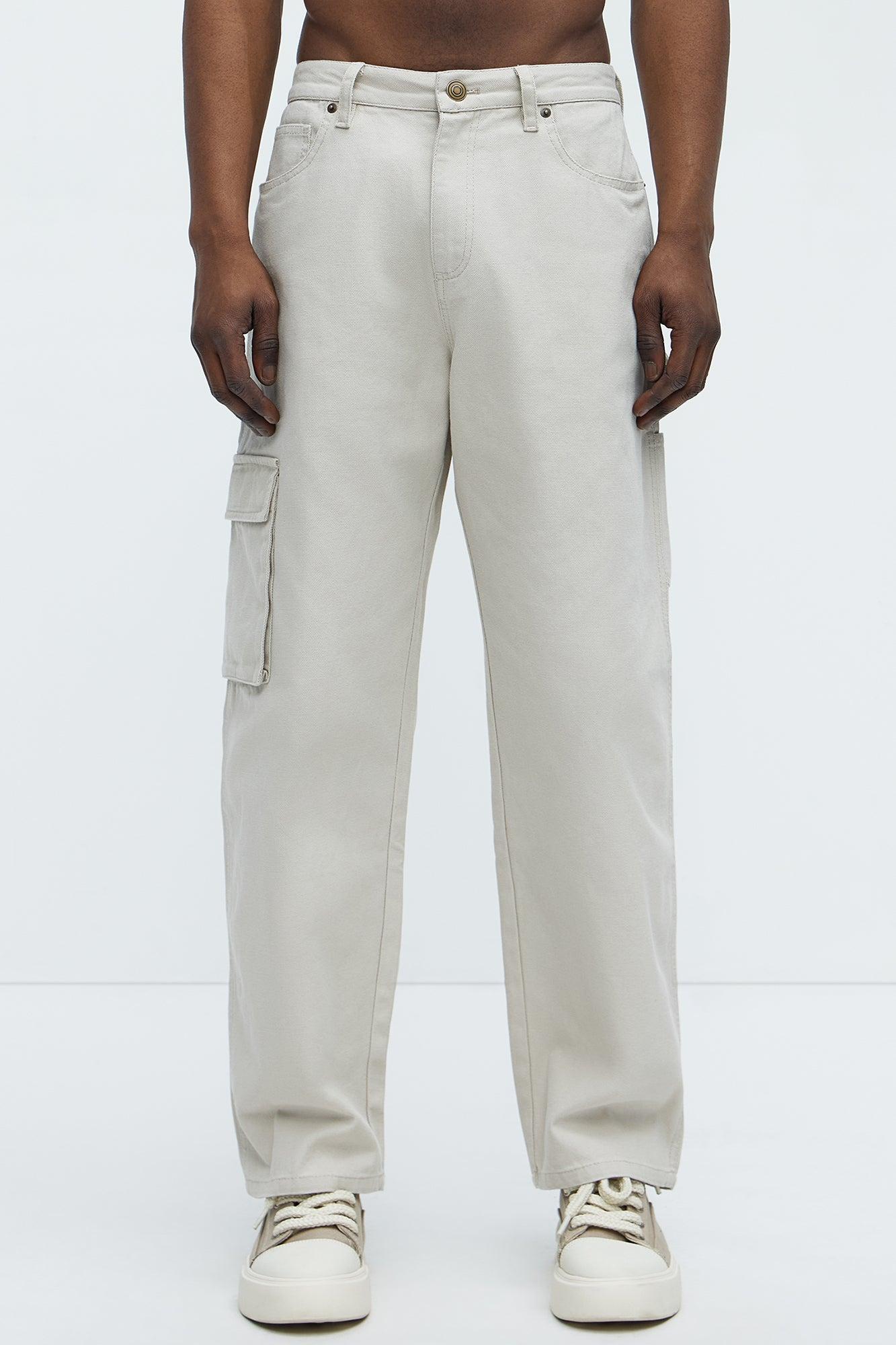Alexander Utility Straight Cargo Pants - Off White Product Image