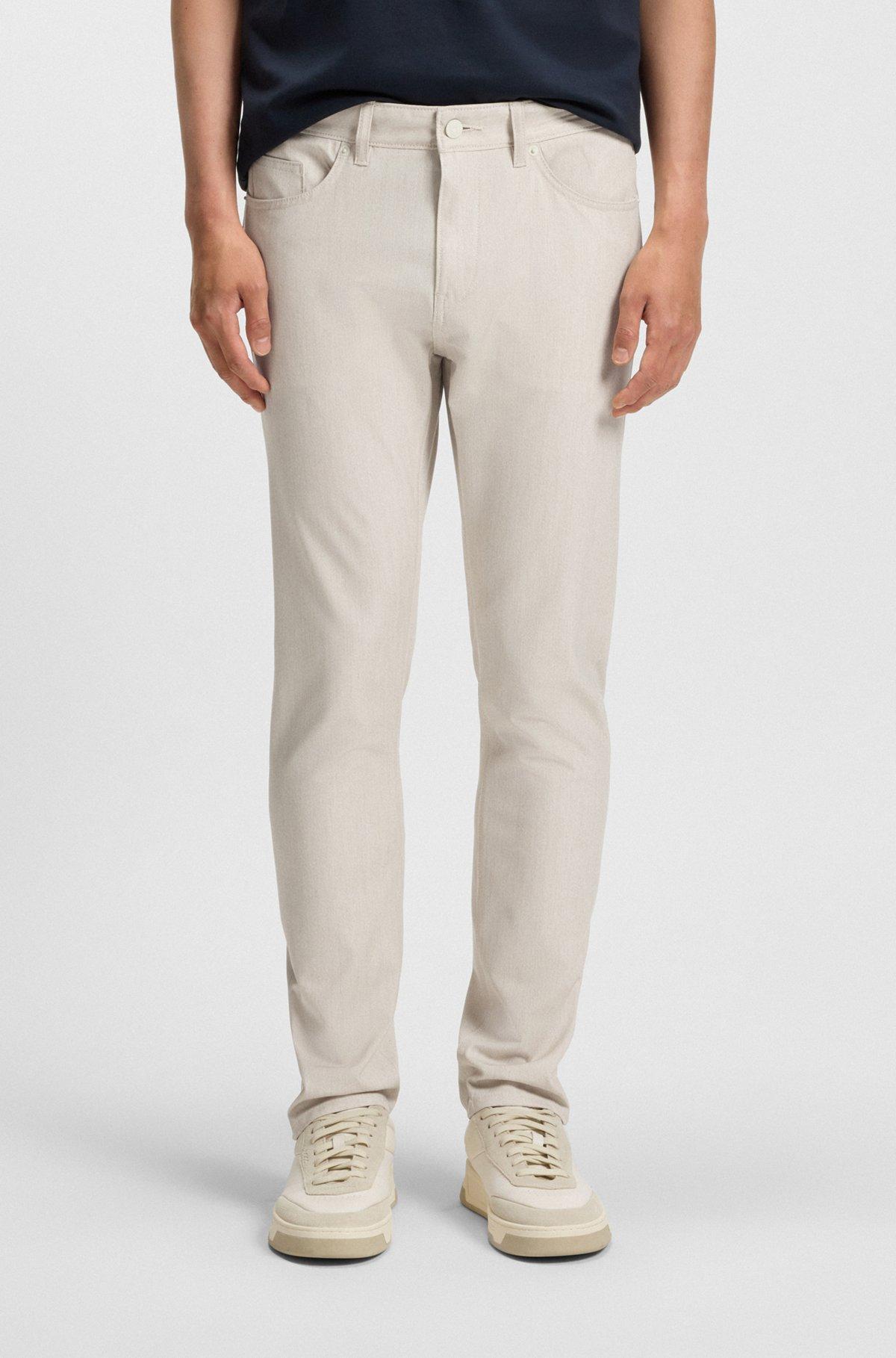 Delaware slim-fit trousers in wrinkle-resistant dobby Product Image