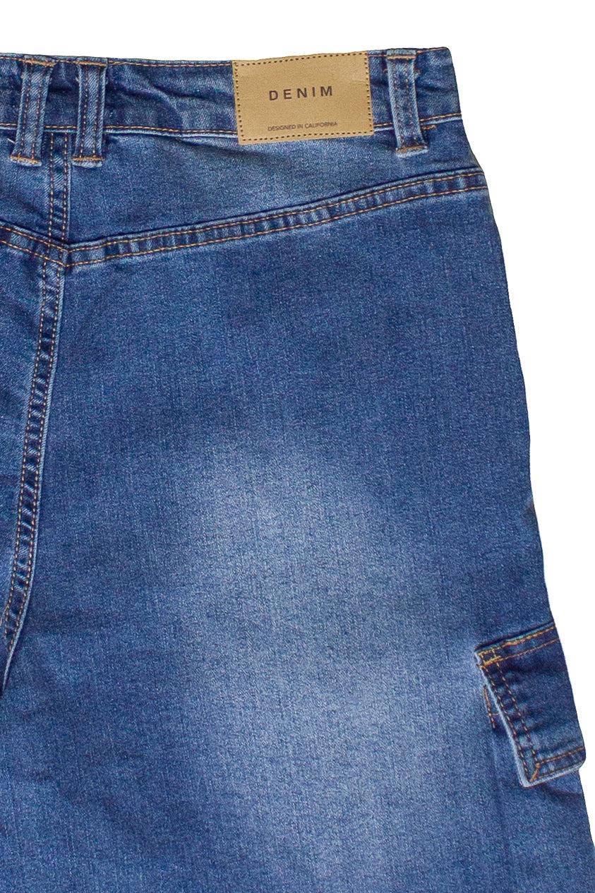 Stretch Denim Cargo Jorts Product Image