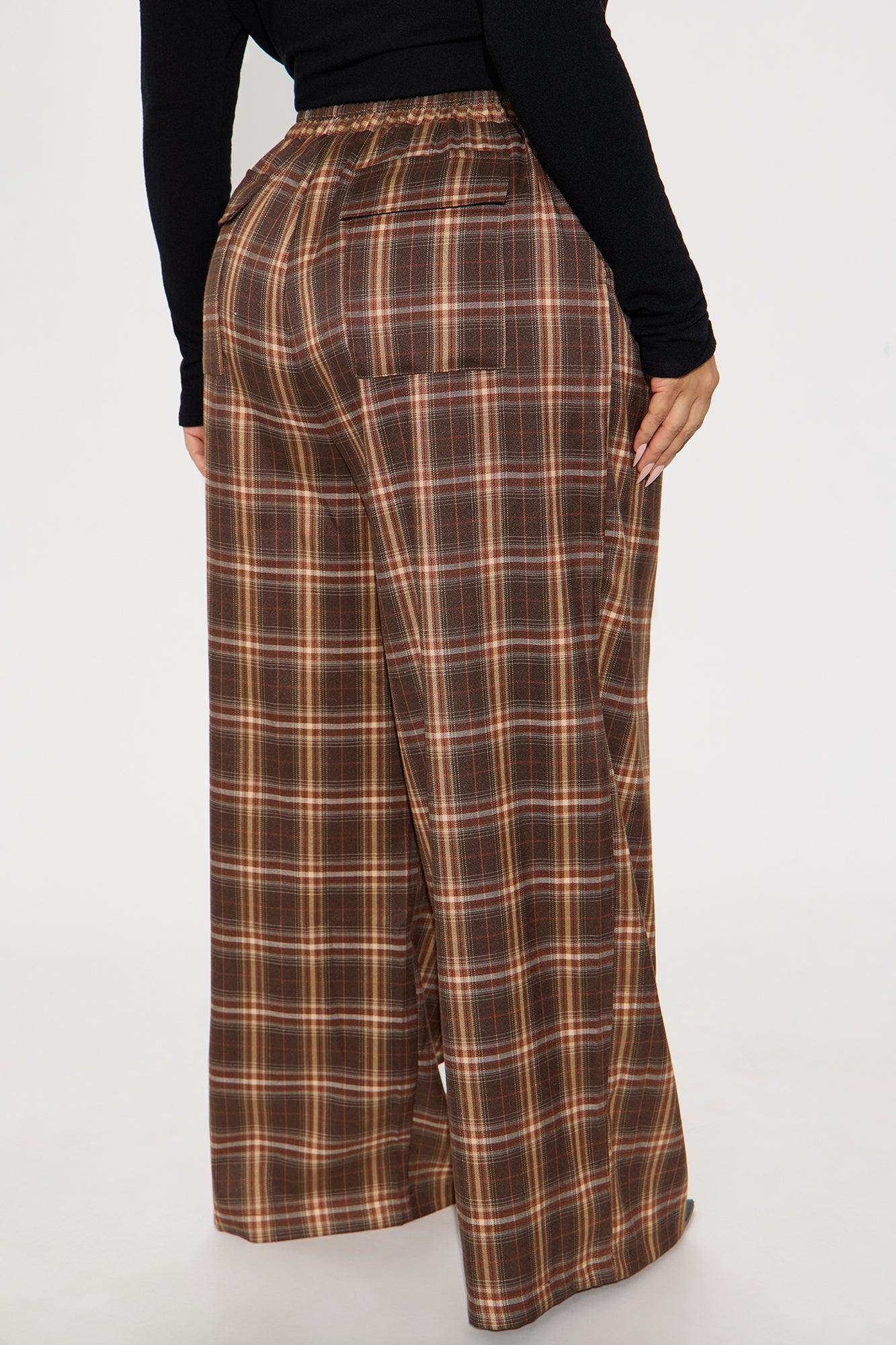 Comfort Zone Plaid Boxer Pant - Brown/combo Product Image