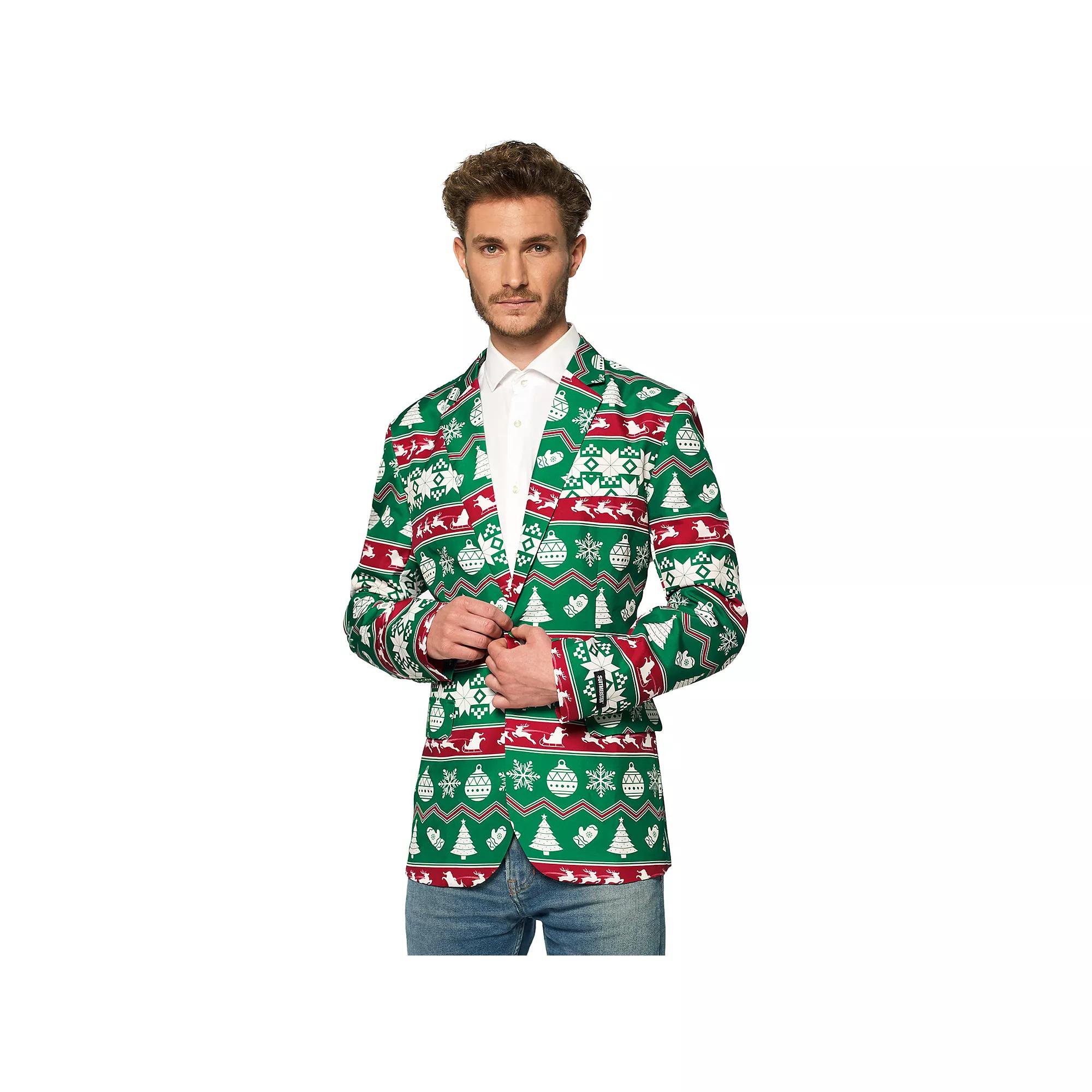 Men's Suitmeister Christmas Green Nordic Suit,  Product Image