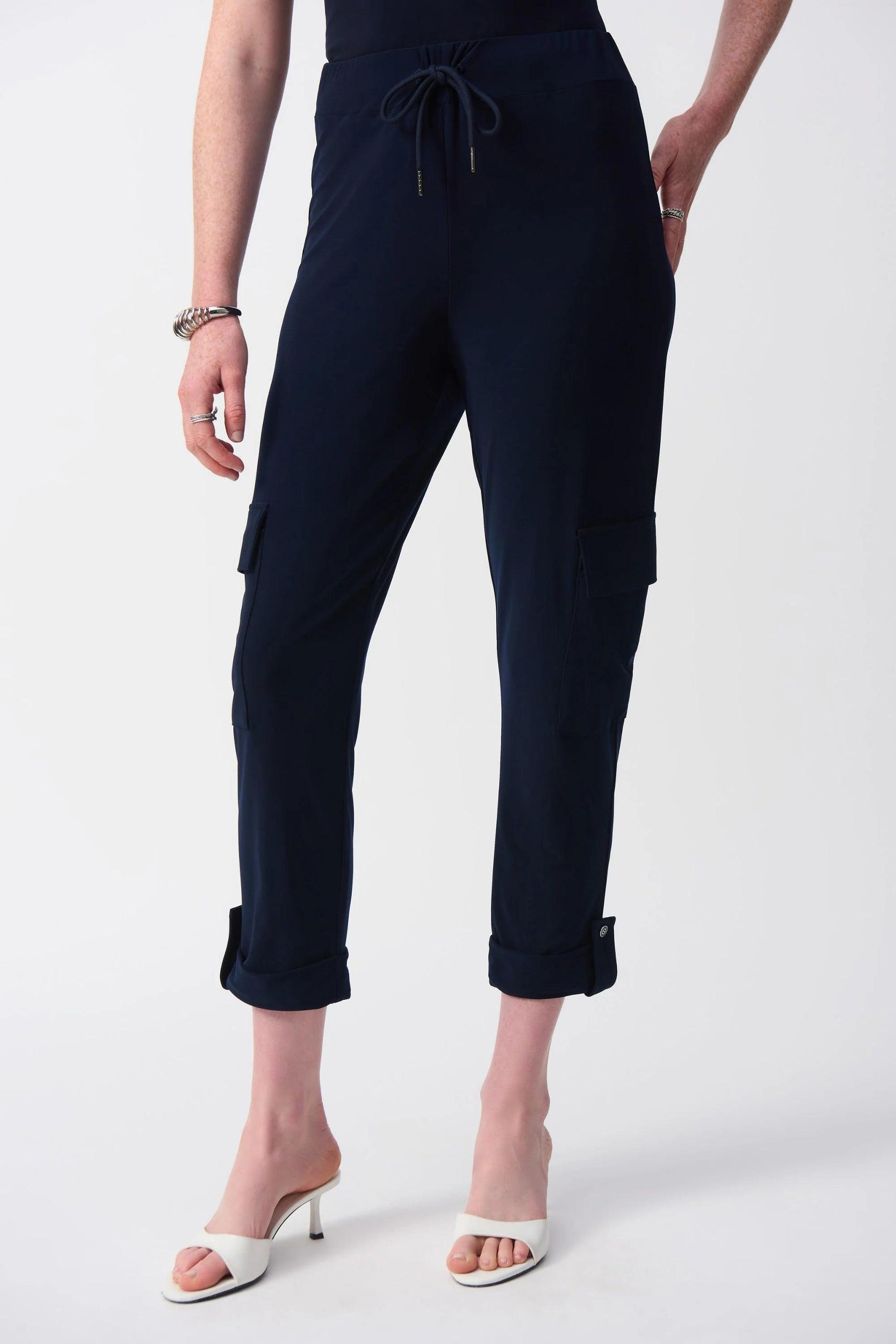 Silky Knit Jogger Pull-On Pants- Midnight Blue Product Image