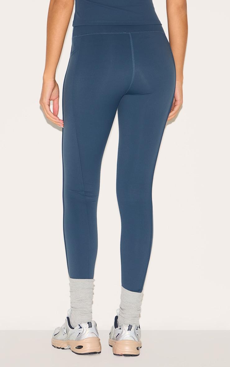 Midnight Blue Sculpt Side Pocket Gym Leggings Product Image