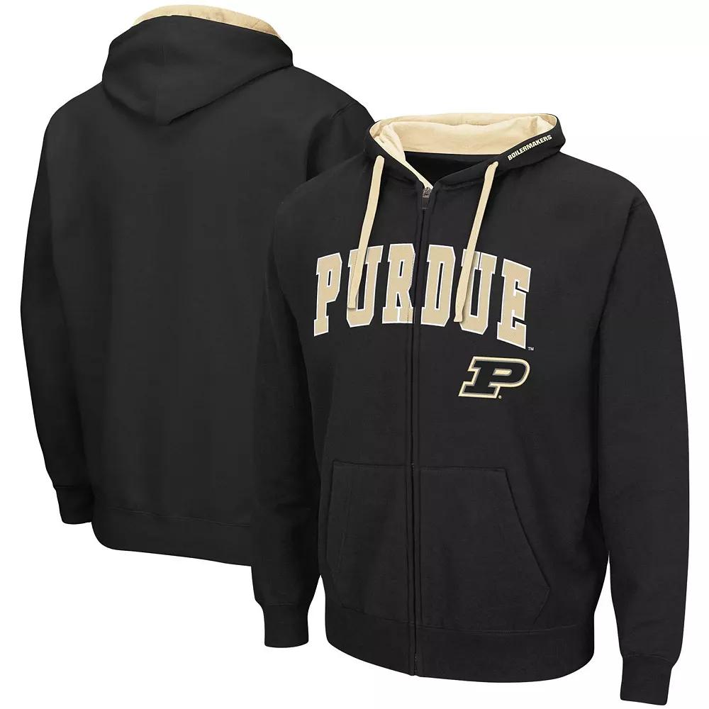 Men's Colosseum Black Purdue Boilermakers Big & Tall Full-Zip Hoodie,  Product Image