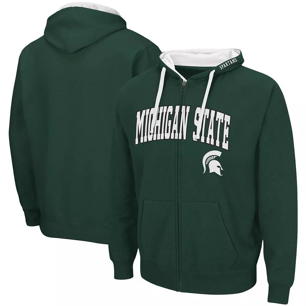 Men's Colosseum Green Michigan State Spartans Big & Tall Full-Zip Hoodie,  Product Image