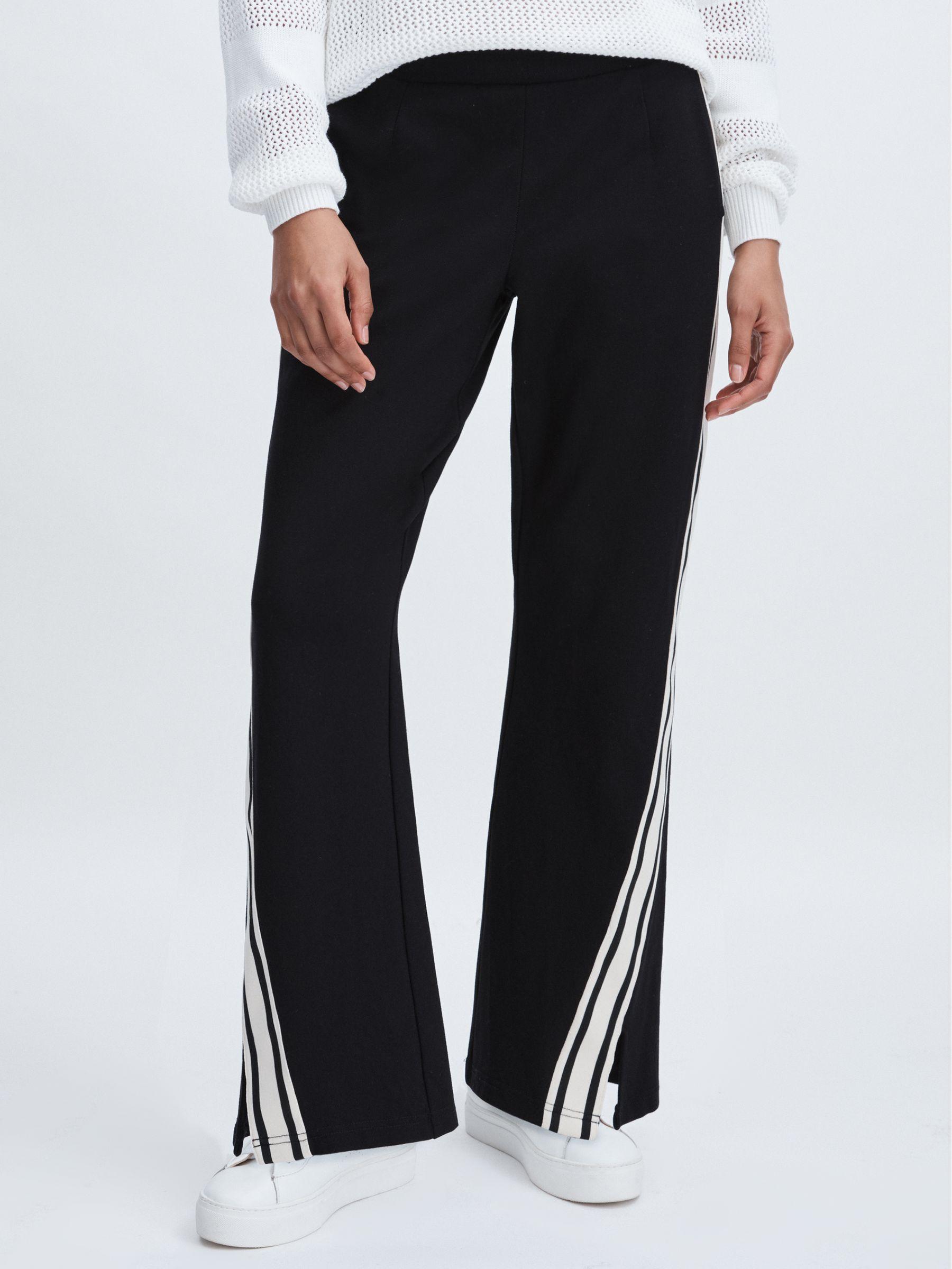 Flared Track Trousers in Black Product Image