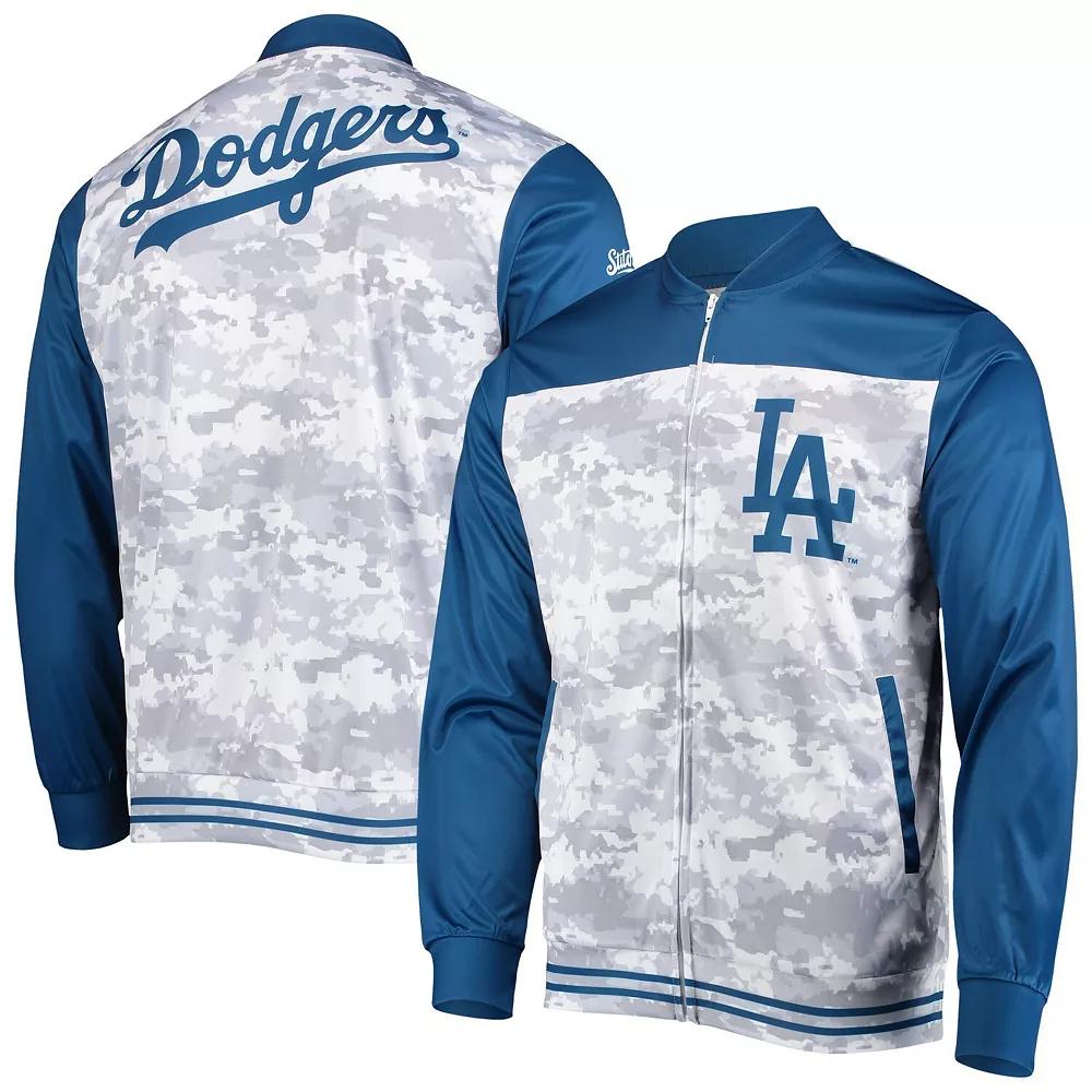Men's Stitches Royal Los Angeles Dodgers Camo Full-Zip Jacket, Size: Small, Blue Product Image
