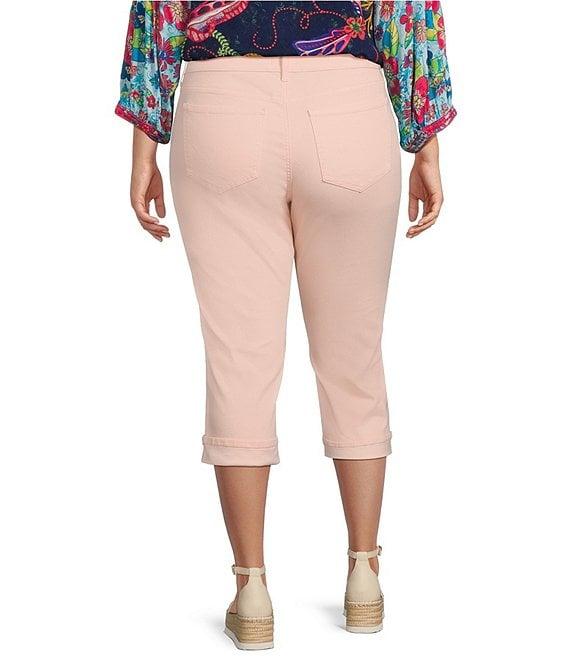 NYDJ Plus Size Marilyn Cool Embrace® Denim Straight Leg Cuffed Cropped Jeans Product Image