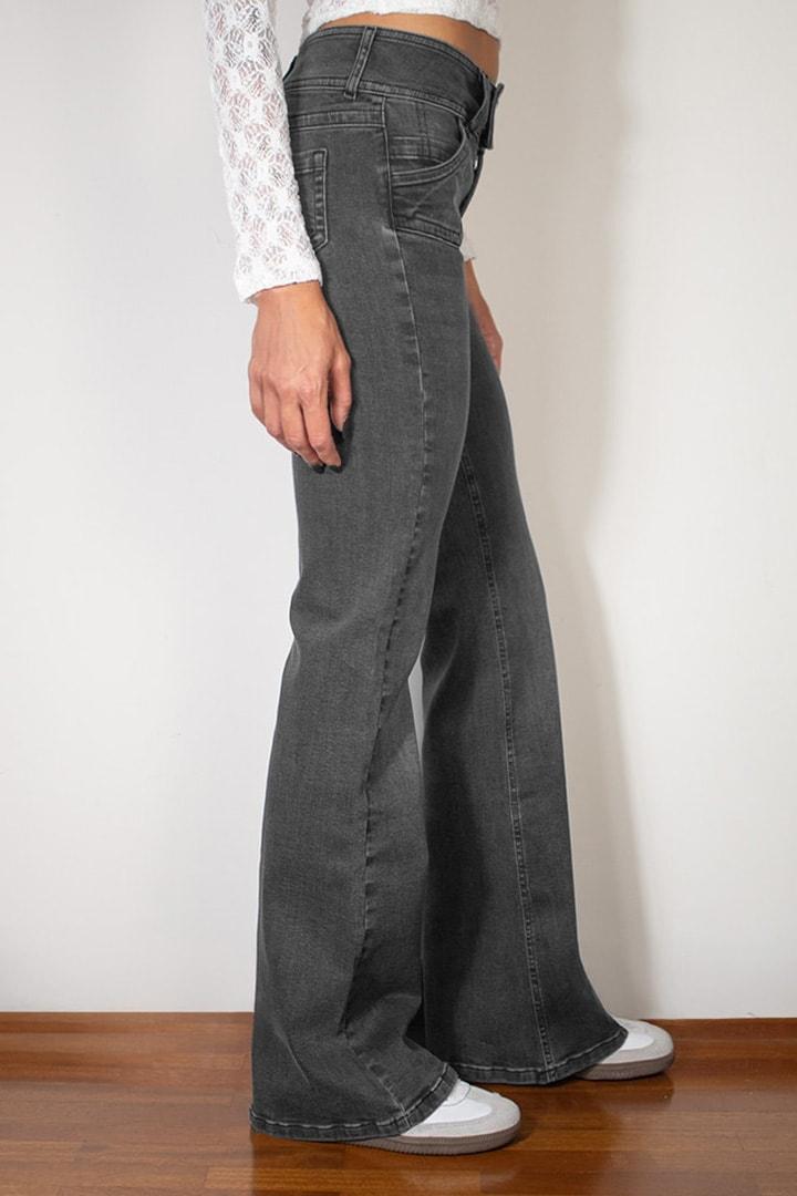 Double button flared jeans Product Image