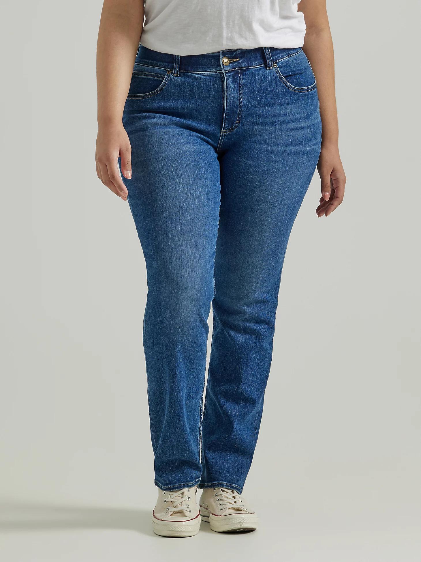 Women's Ultra Lux Comfort with Flex Motion Straight Jean (Plus) | Women's Jeans | Lee® Product Image