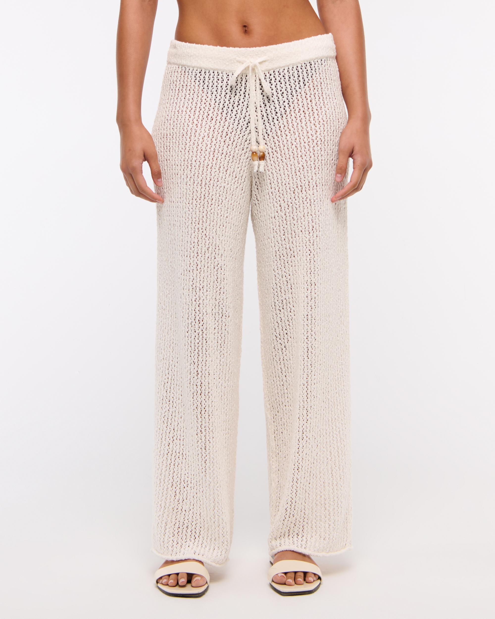 Mid Rise Crochet-Style Coverup Pant Product Image