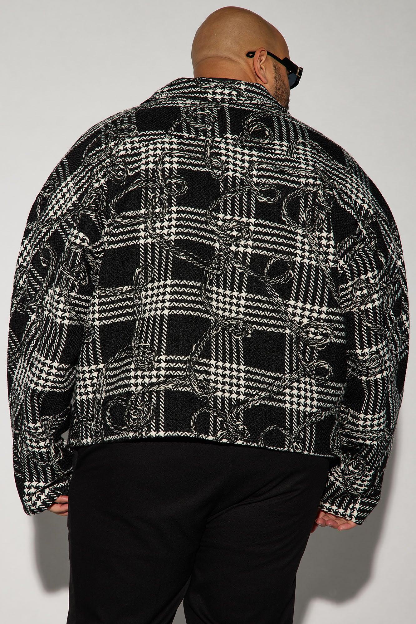 YSME Cropped Work Jacket - Black/combo Product Image